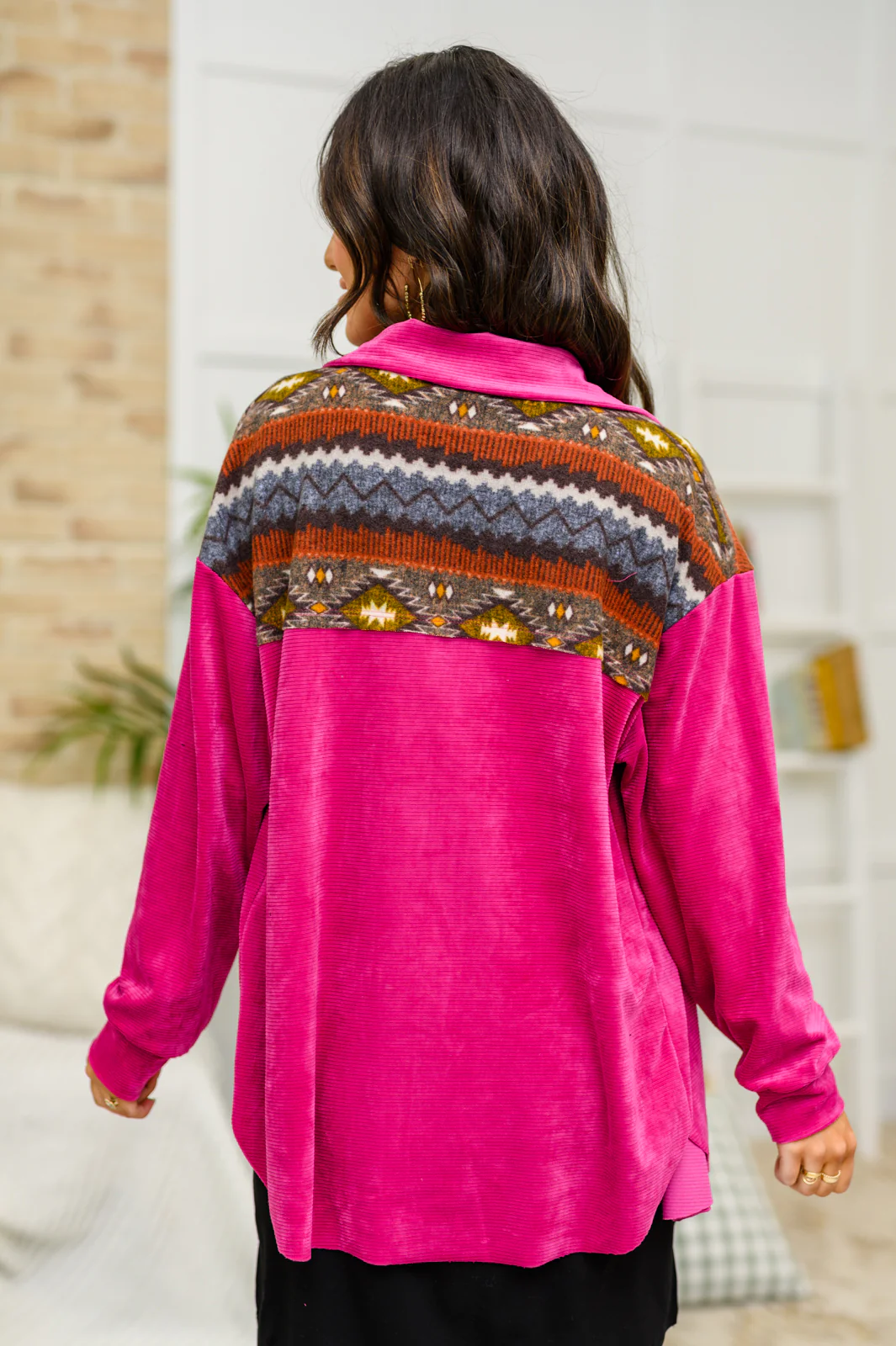 Cozy Cabin Days Sweater in Magenta - 1/10/23 - Image 8