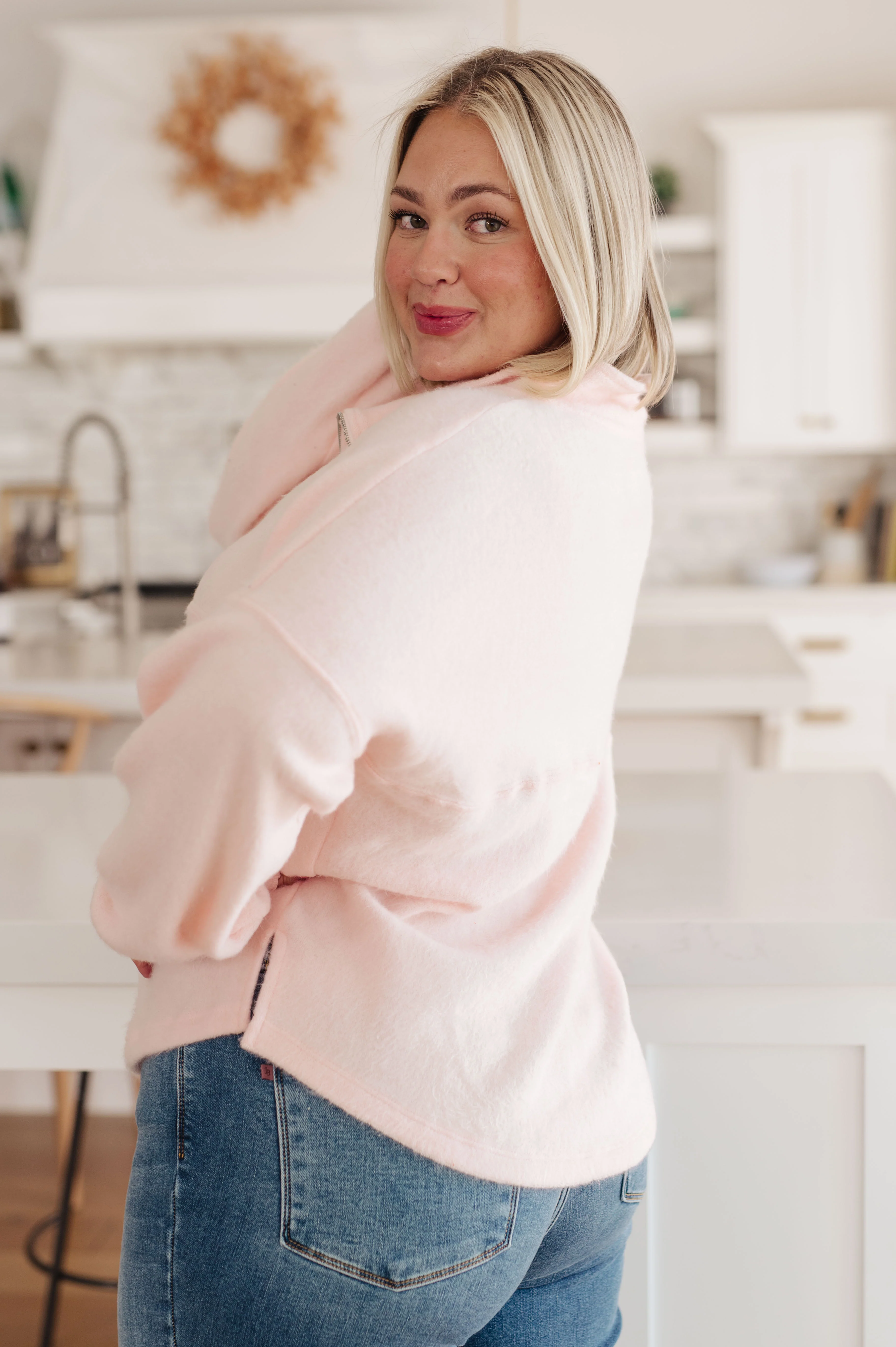 Cozy Moment 1/2 Zip Pullover in Blush - 11/10/2023 - Image 9