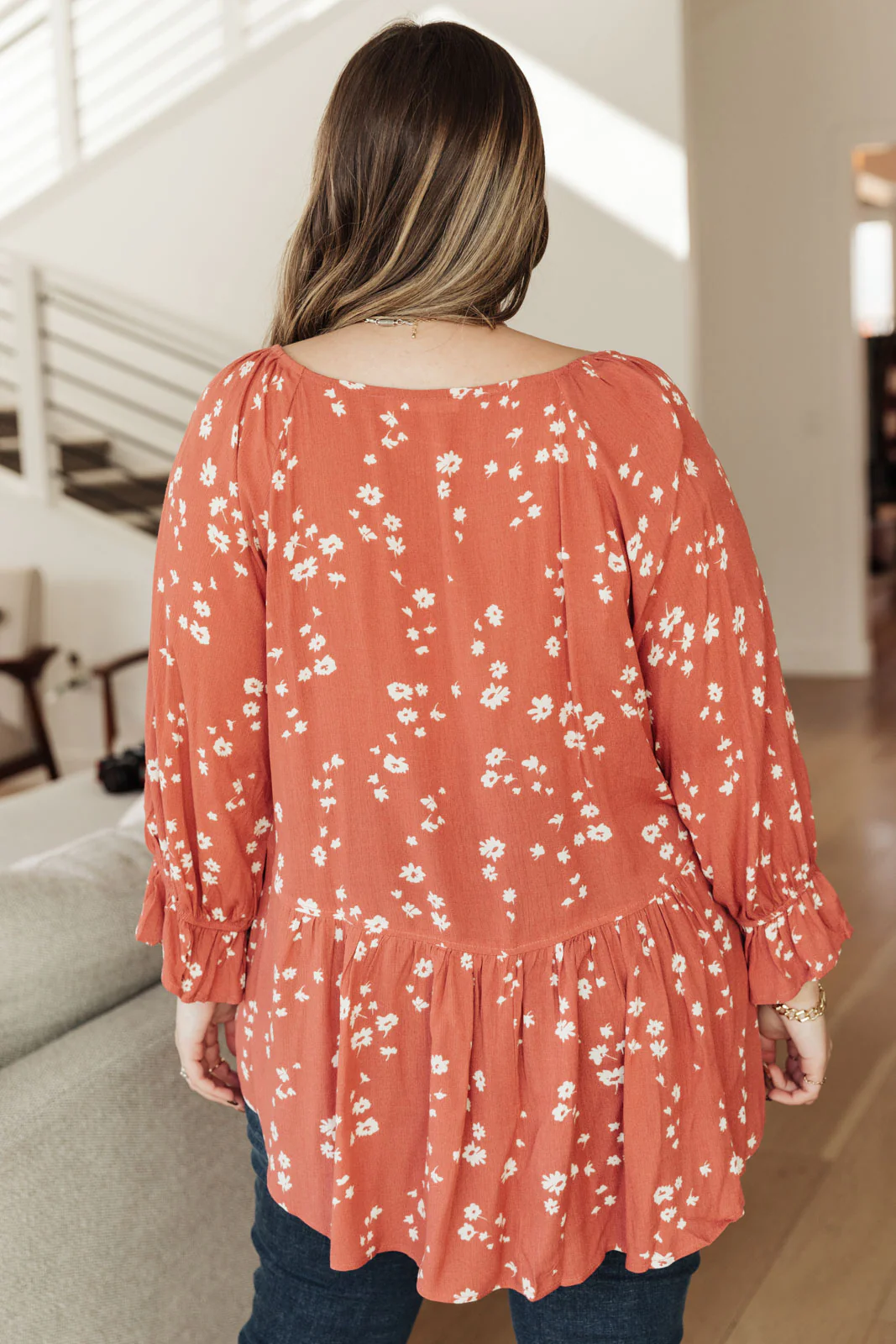 Daisy Flow Blouse In Rust - 11/29/2021 - Image 10