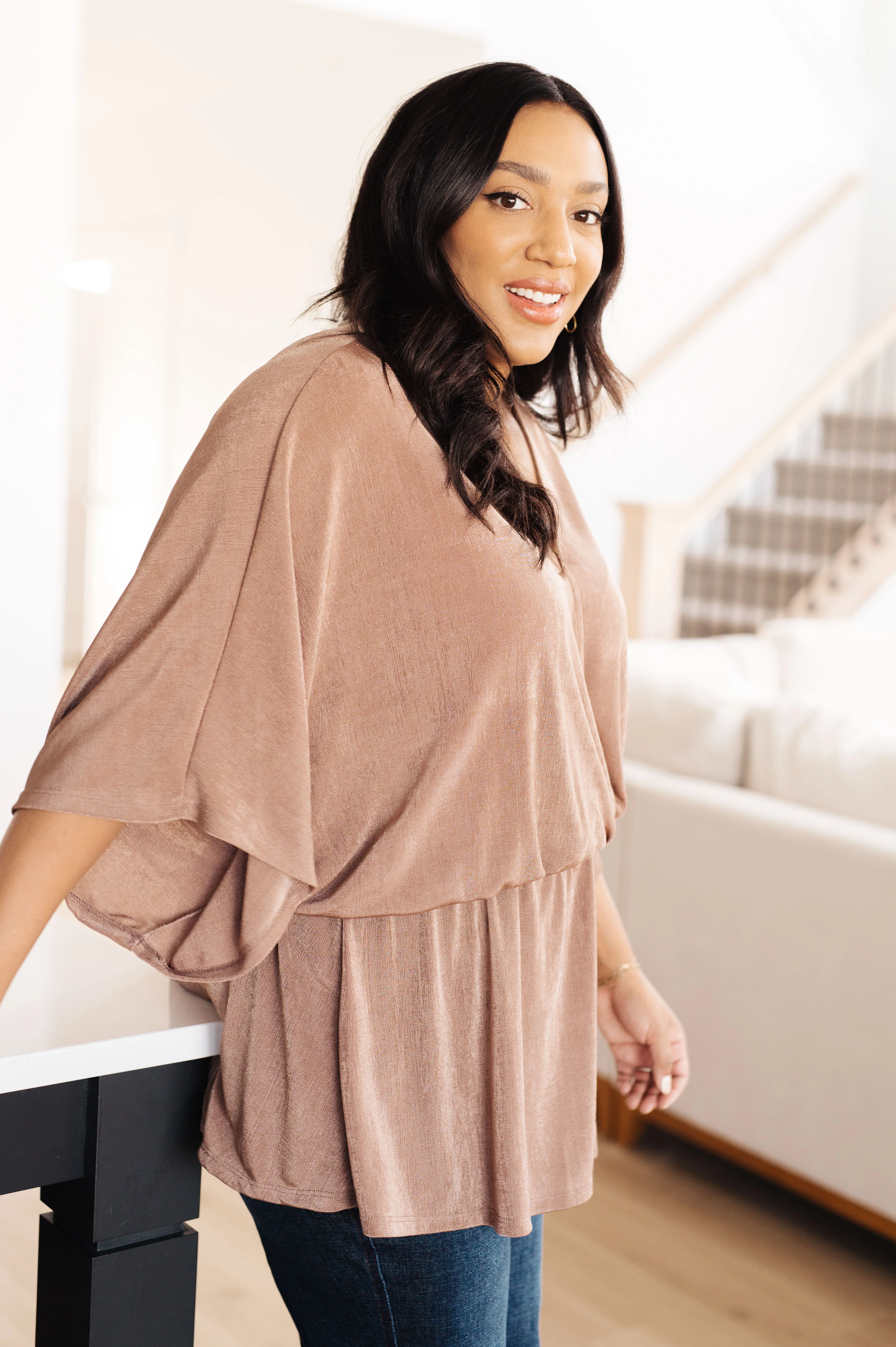 Dazzlingly Draped V-Neck Blouse - 11/8/2024 - Image 10