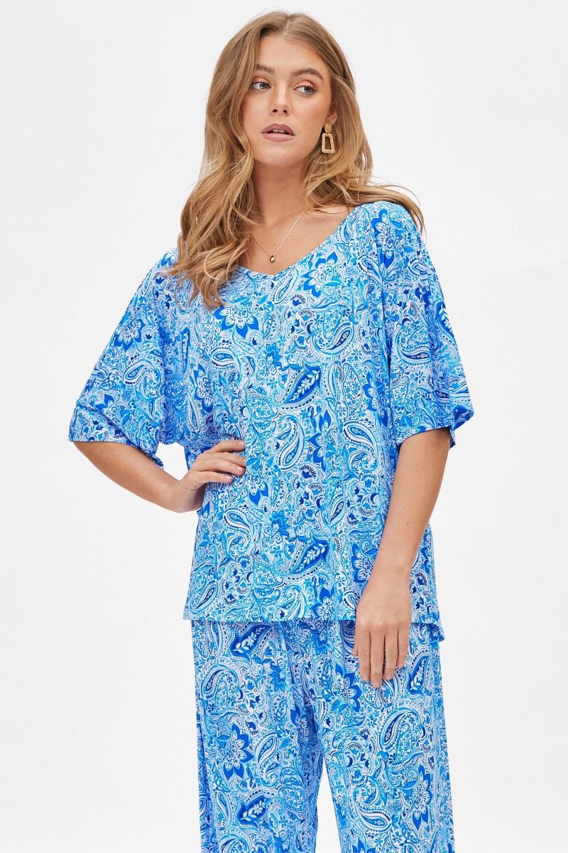 Dear Scarlett Cabana Set in PaisleyRoyal Blue - Summer 25 Capsule - Image 2