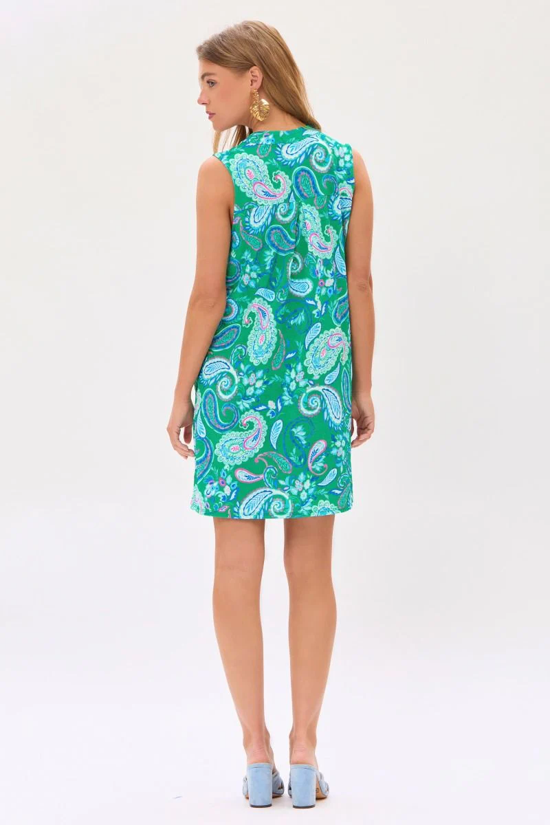 Dear Scarlett Lizzy Tank Dress in Emerald/Blue - Summer 25 Capsule - Image 3