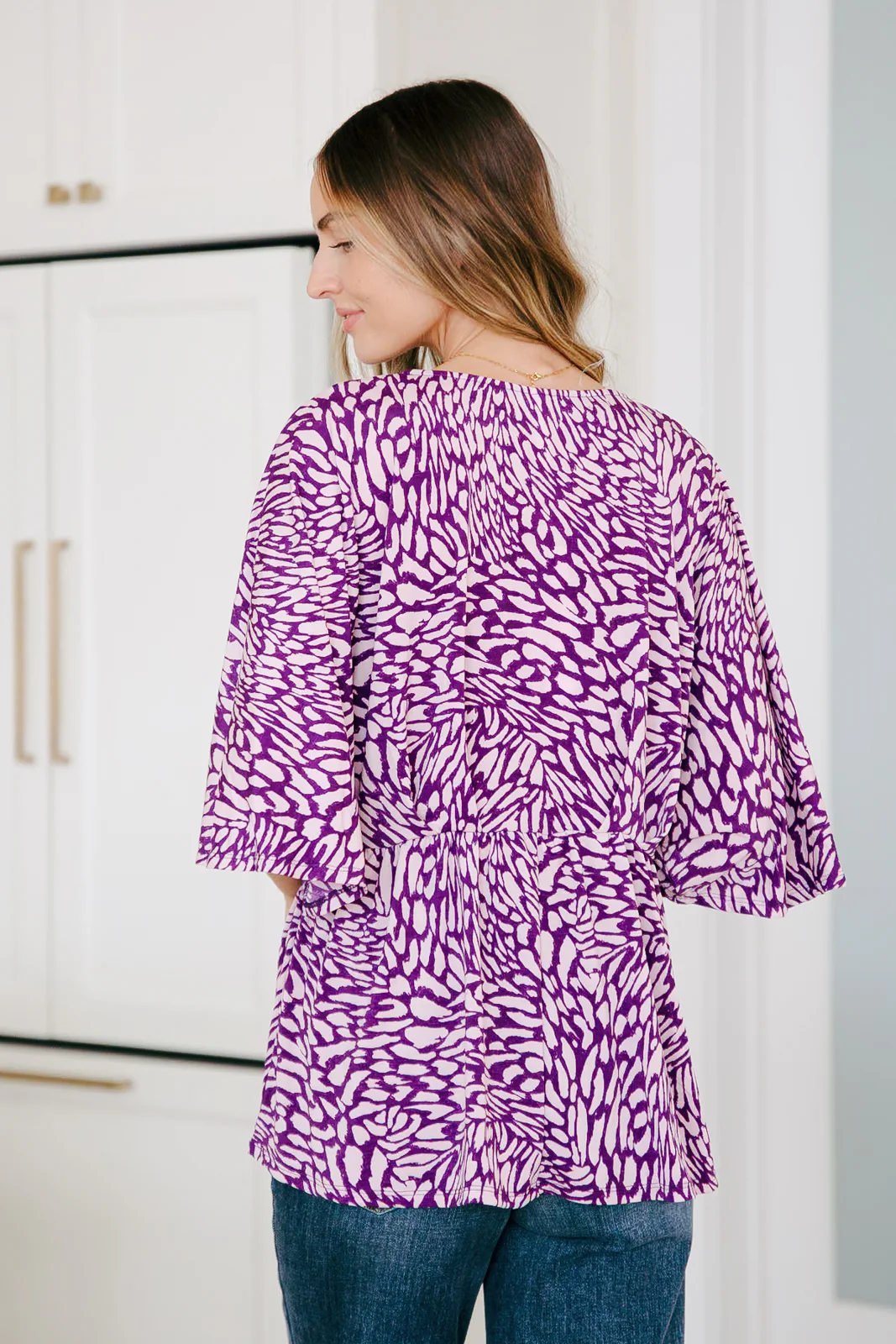 Dearest Dreamer Peplum Top in Painted Purple - 2/9/2024 - Image 8