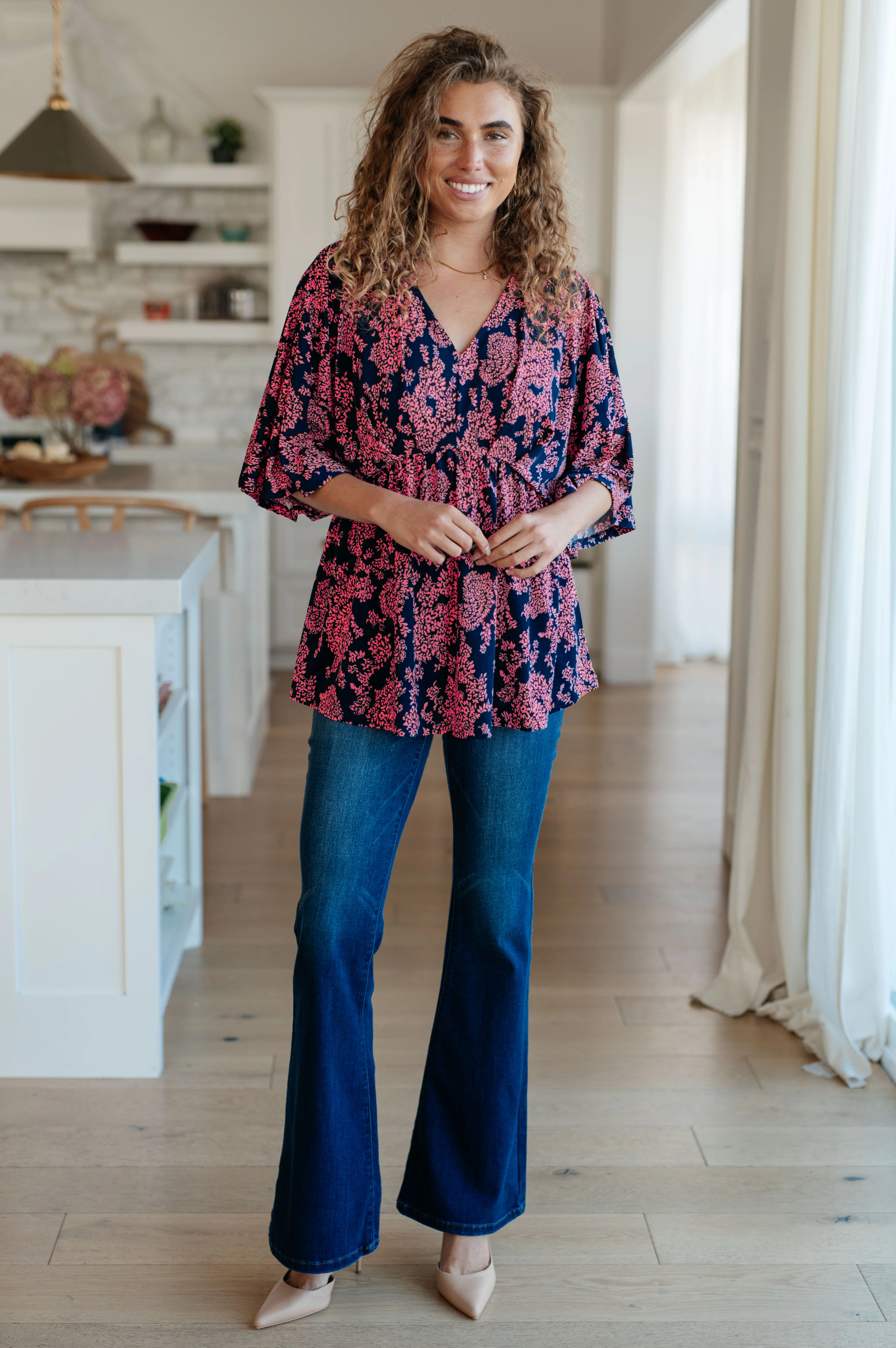 Dearest Dreamer Peplum Top in Pink Paisley - 11/17/2023 - Image 3