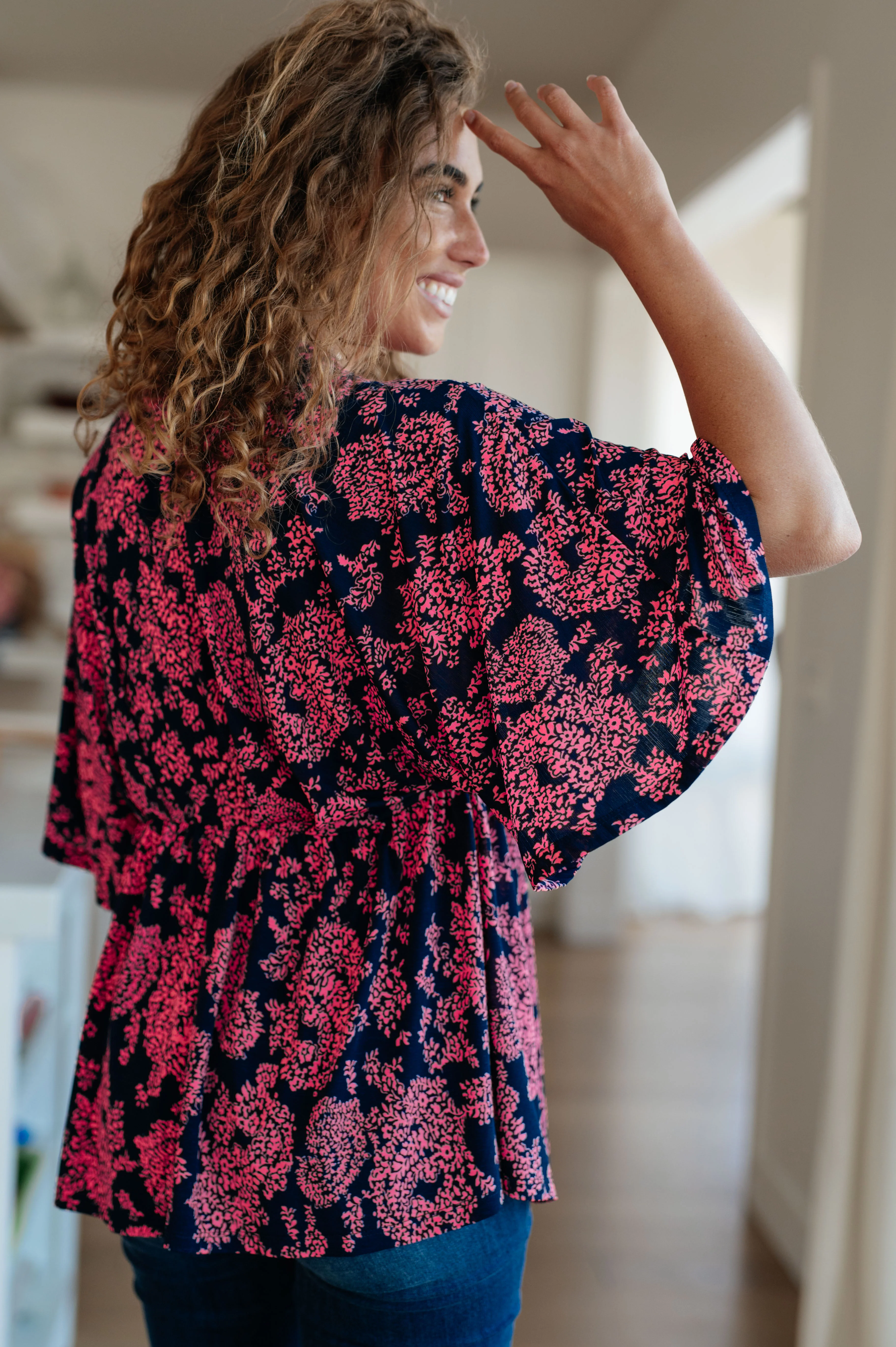 Dearest Dreamer Peplum Top in Pink Paisley - 11/17/2023 - Image 7