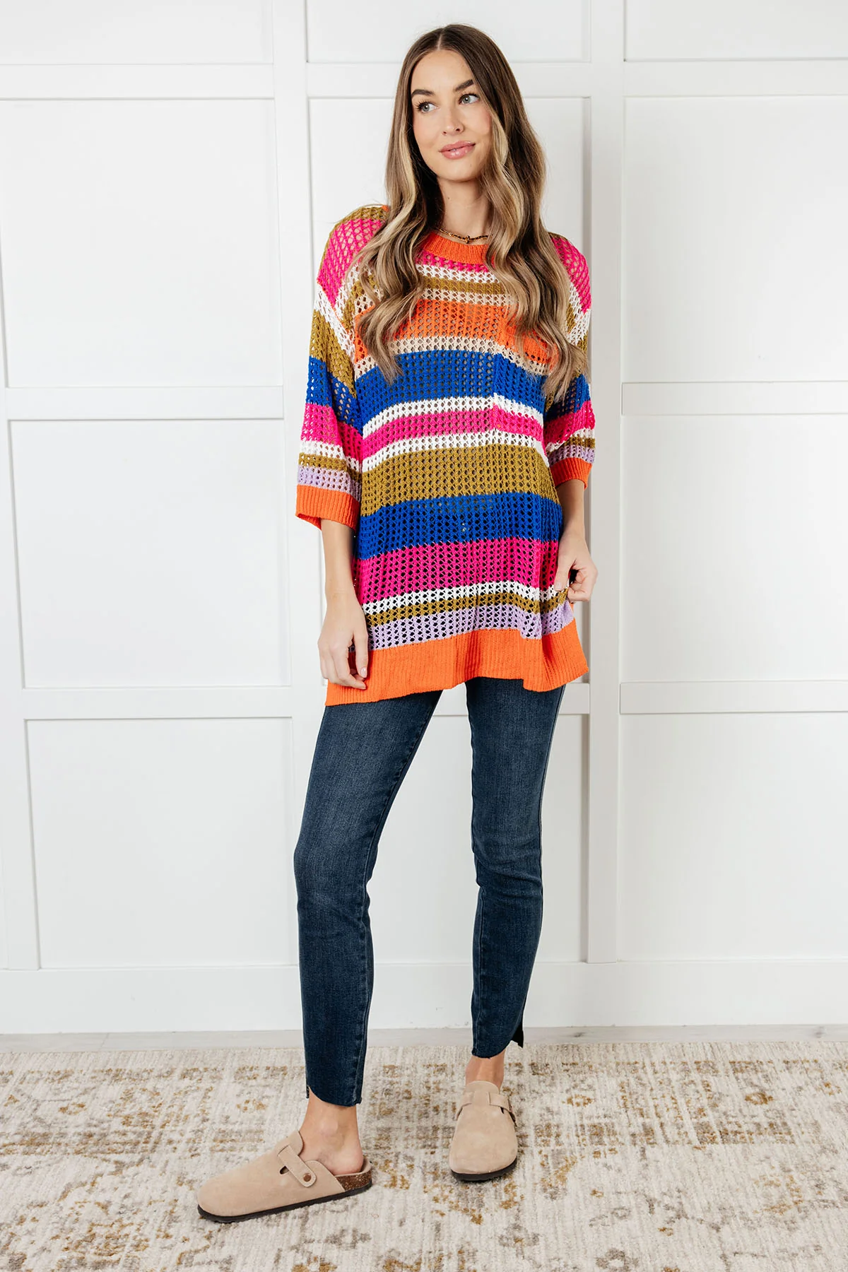 Deep Thoughts Striped Loose Knit Top - 8/21/2025 - Image 3