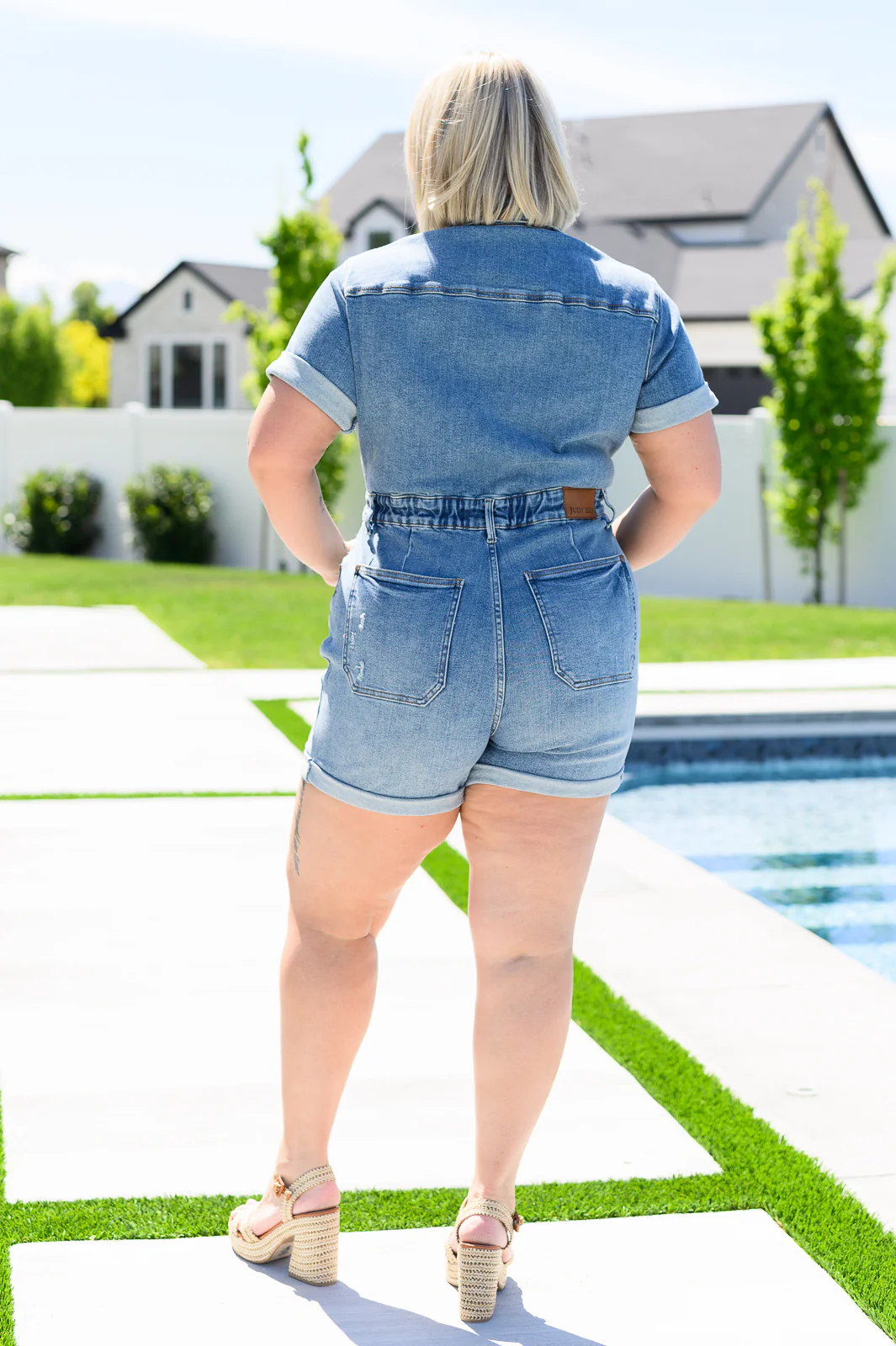 Delia High Rise Short Sleeve Romper - 5/15/2024 - Image 5