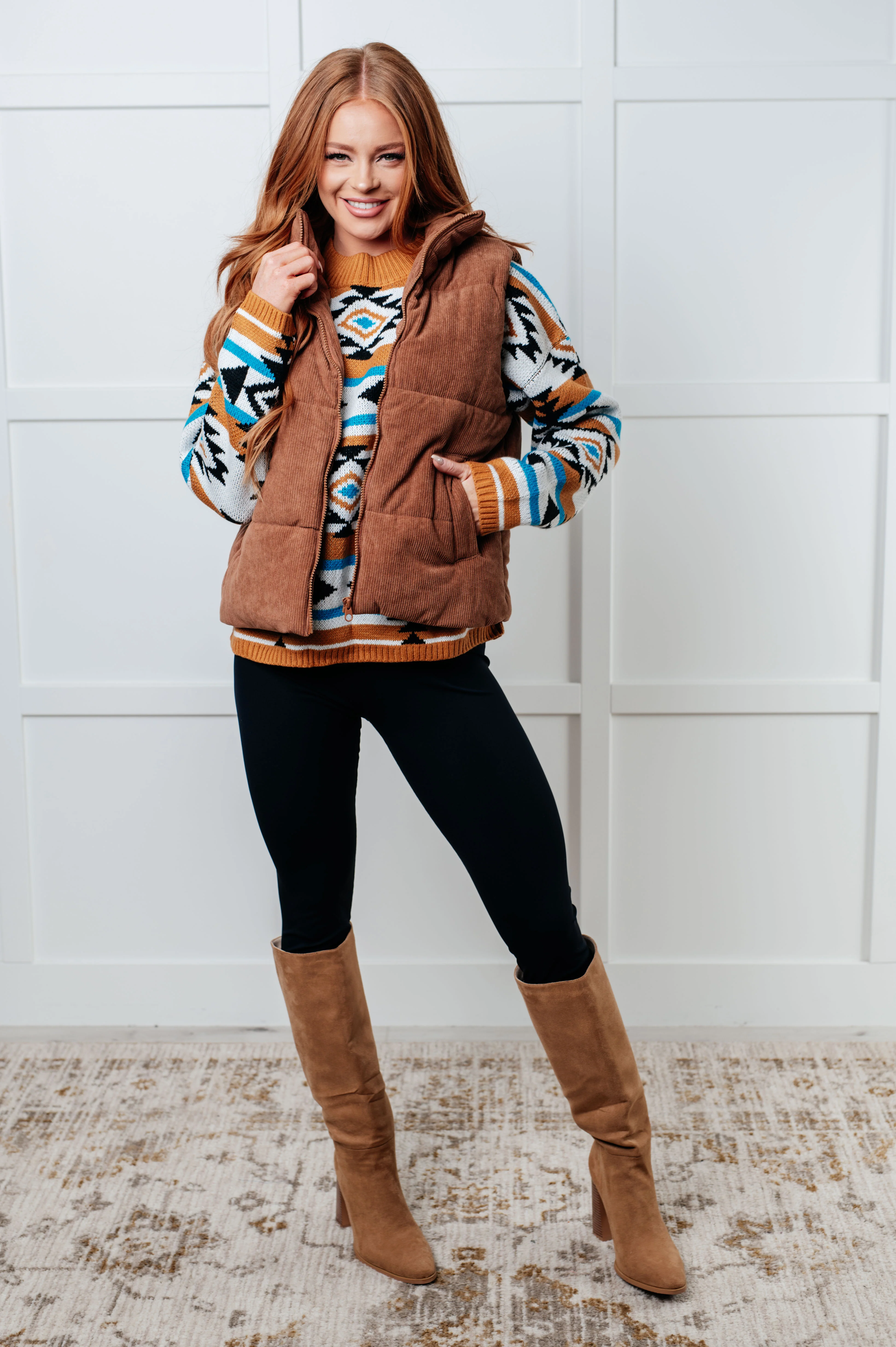 Desert Vibes Geometric Striped Sweater - 9/30/2025 NEW - Image 4