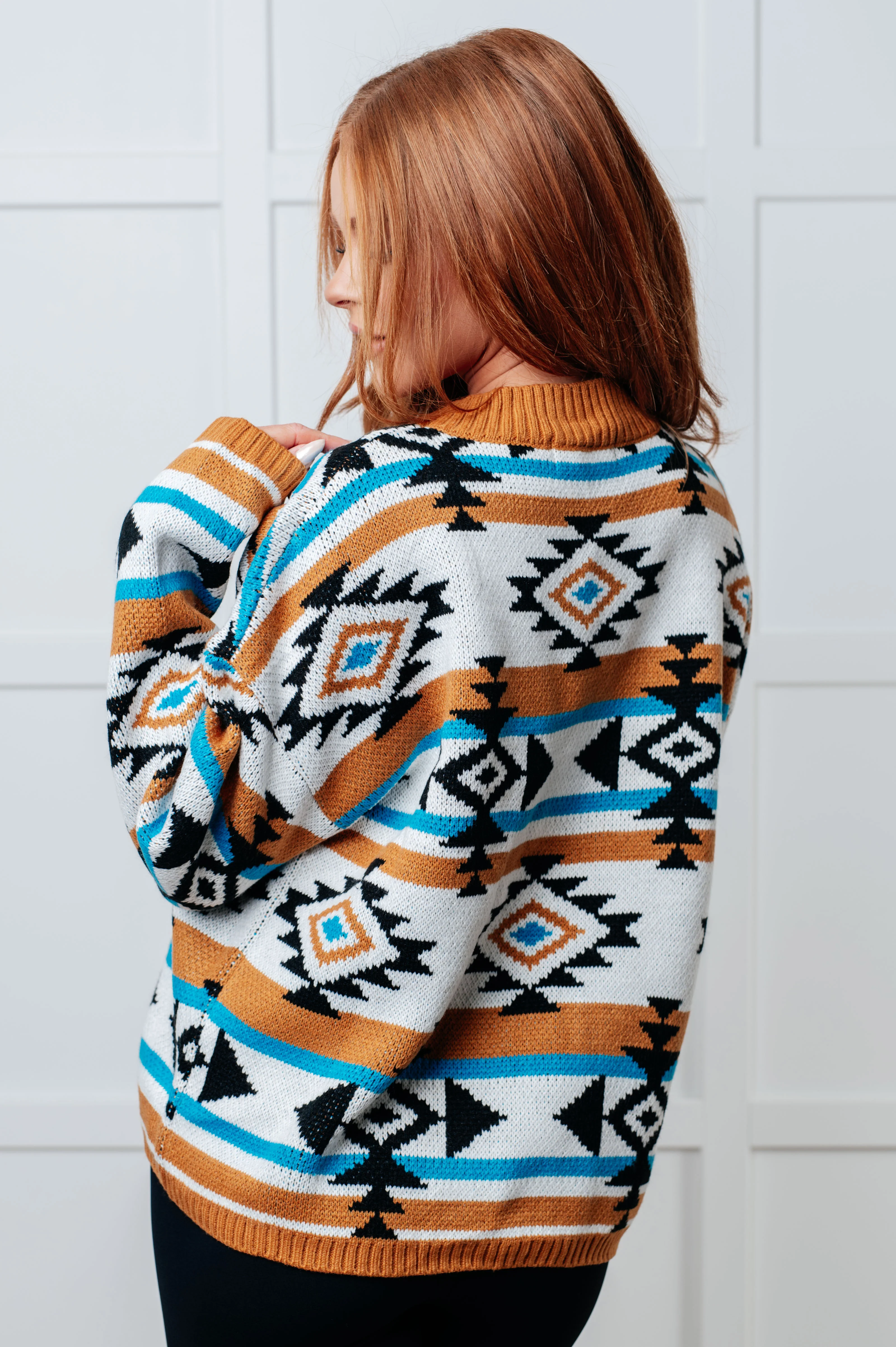 Desert Vibes Geometric Striped Sweater - 9/30/2025 NEW - Image 9
