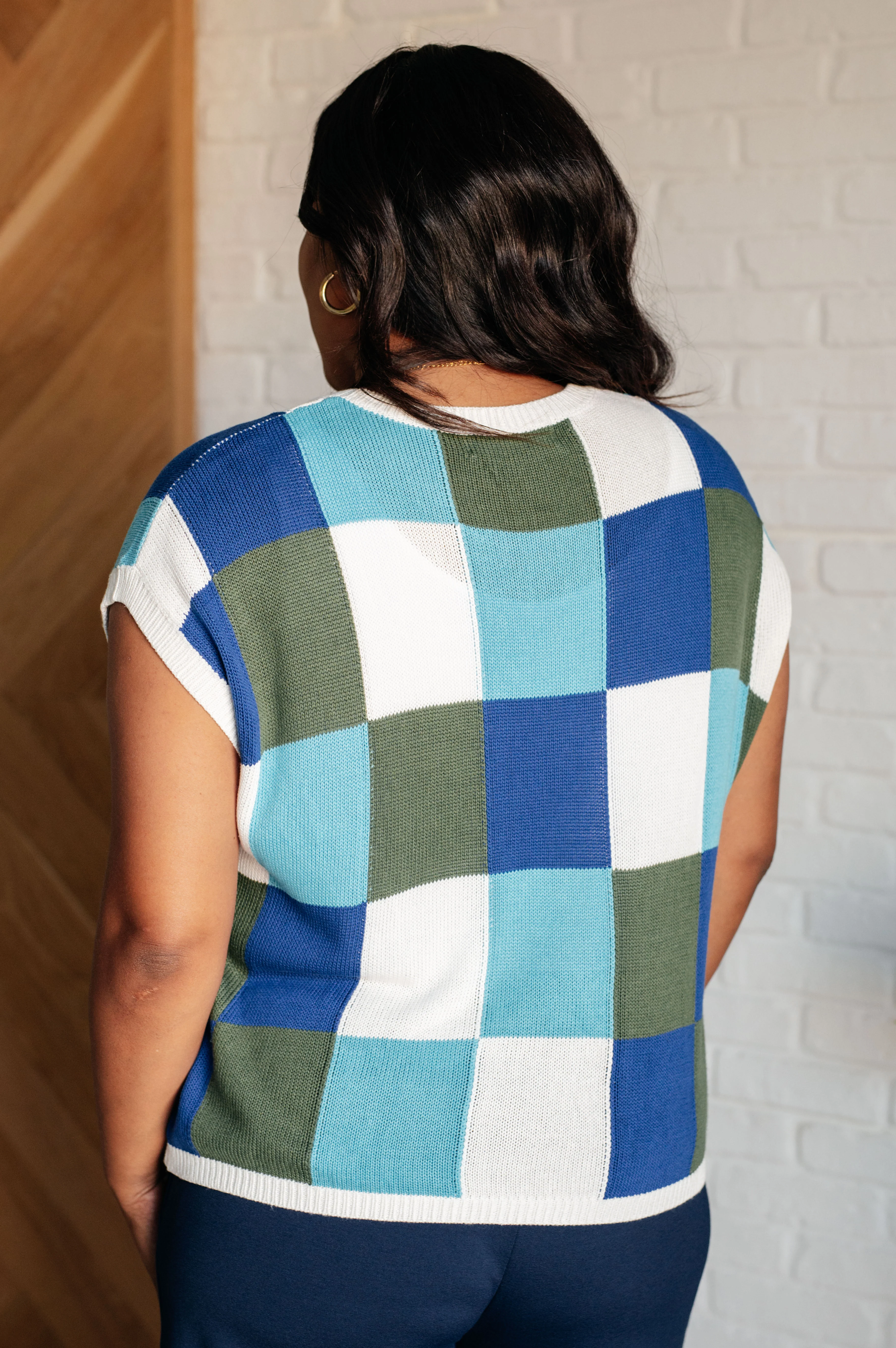 Disco Darling Checkered Sleeveless Sweater - 5/29/2025 - Image 7