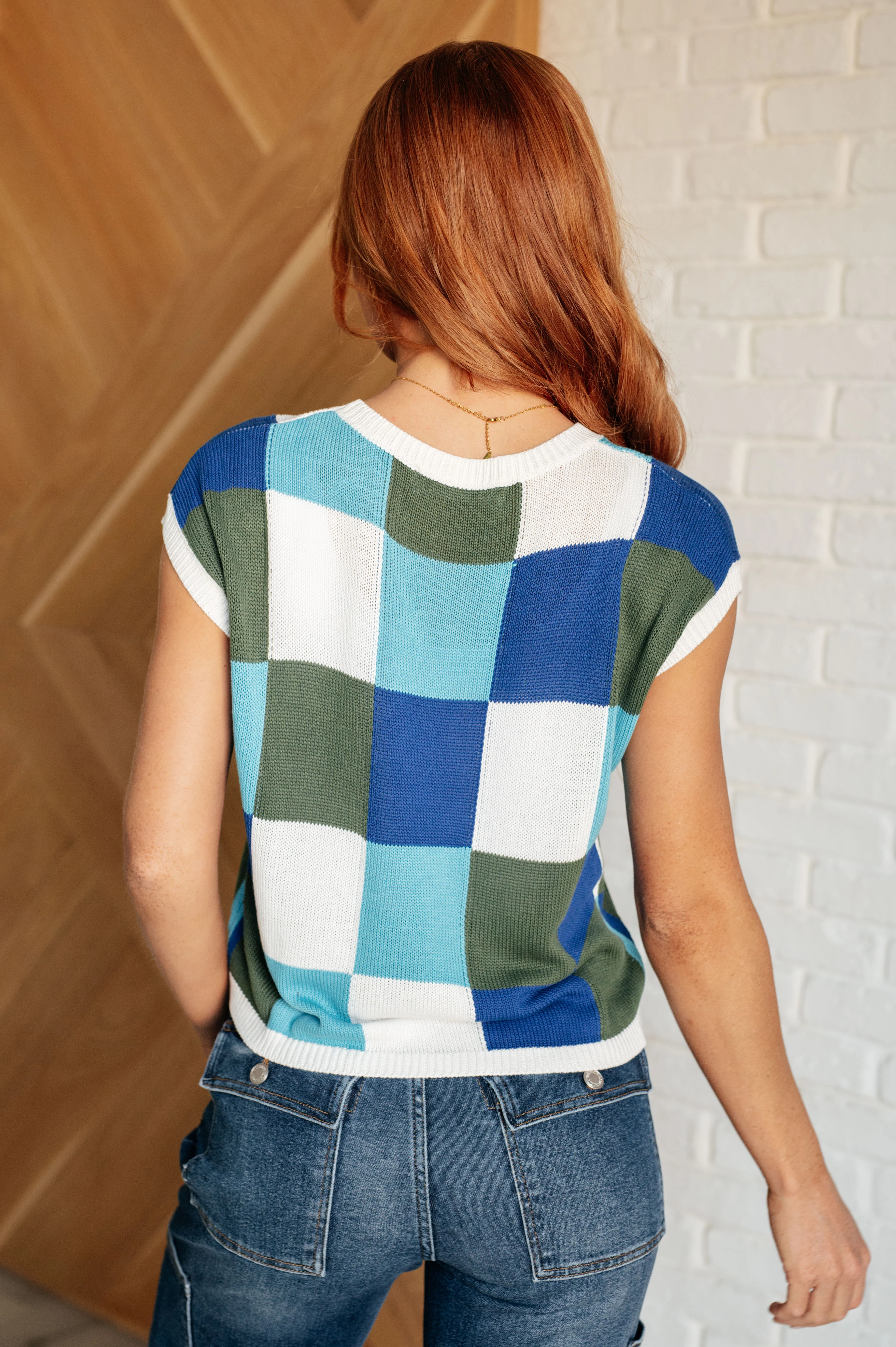 Disco Darling Checkered Sleeveless Sweater - 5/29/2025 - Image 8