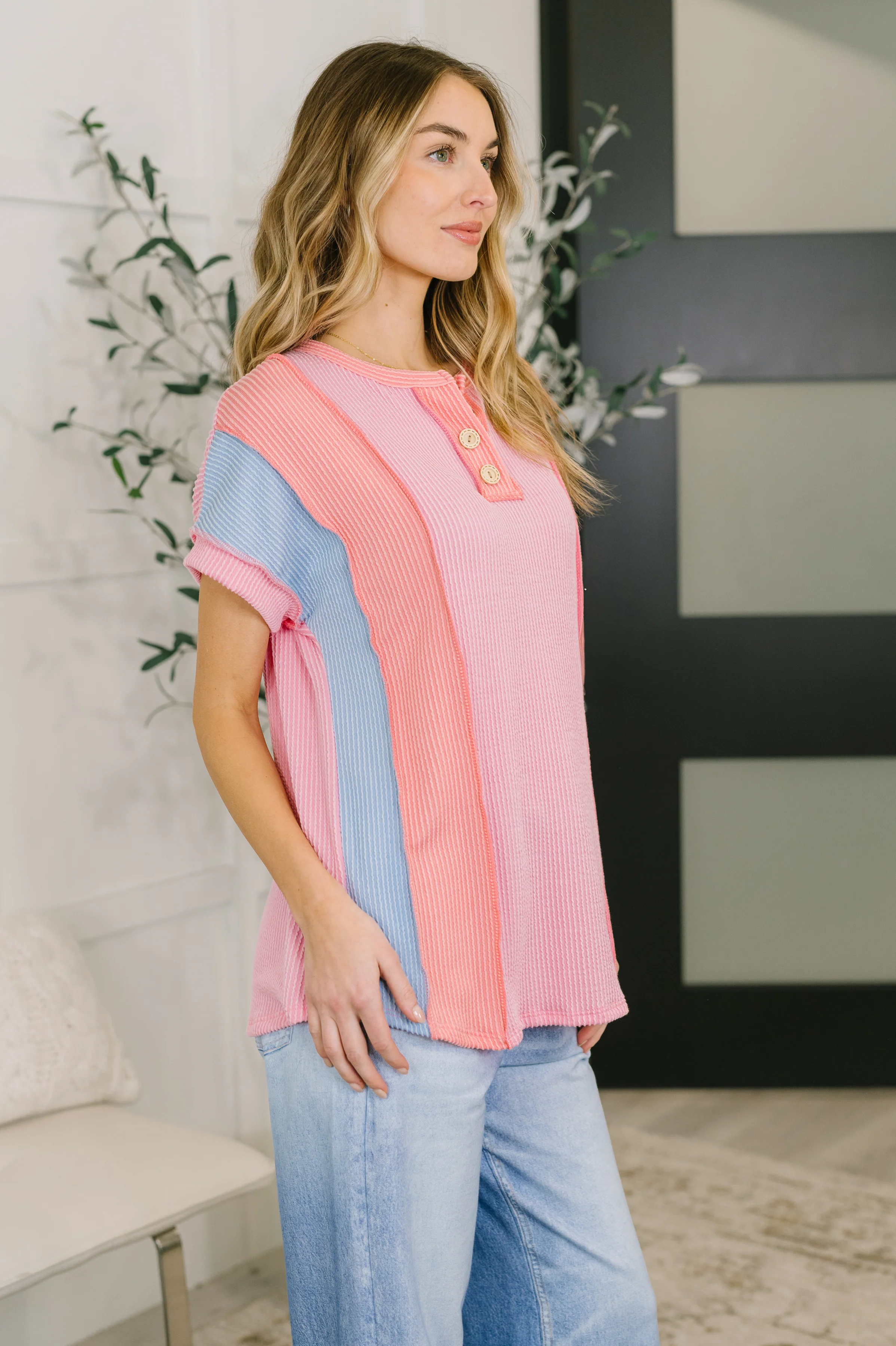 Don't Stop Til' You Get Enough Color Block Top - 3/27/2026 NEW - Image 4