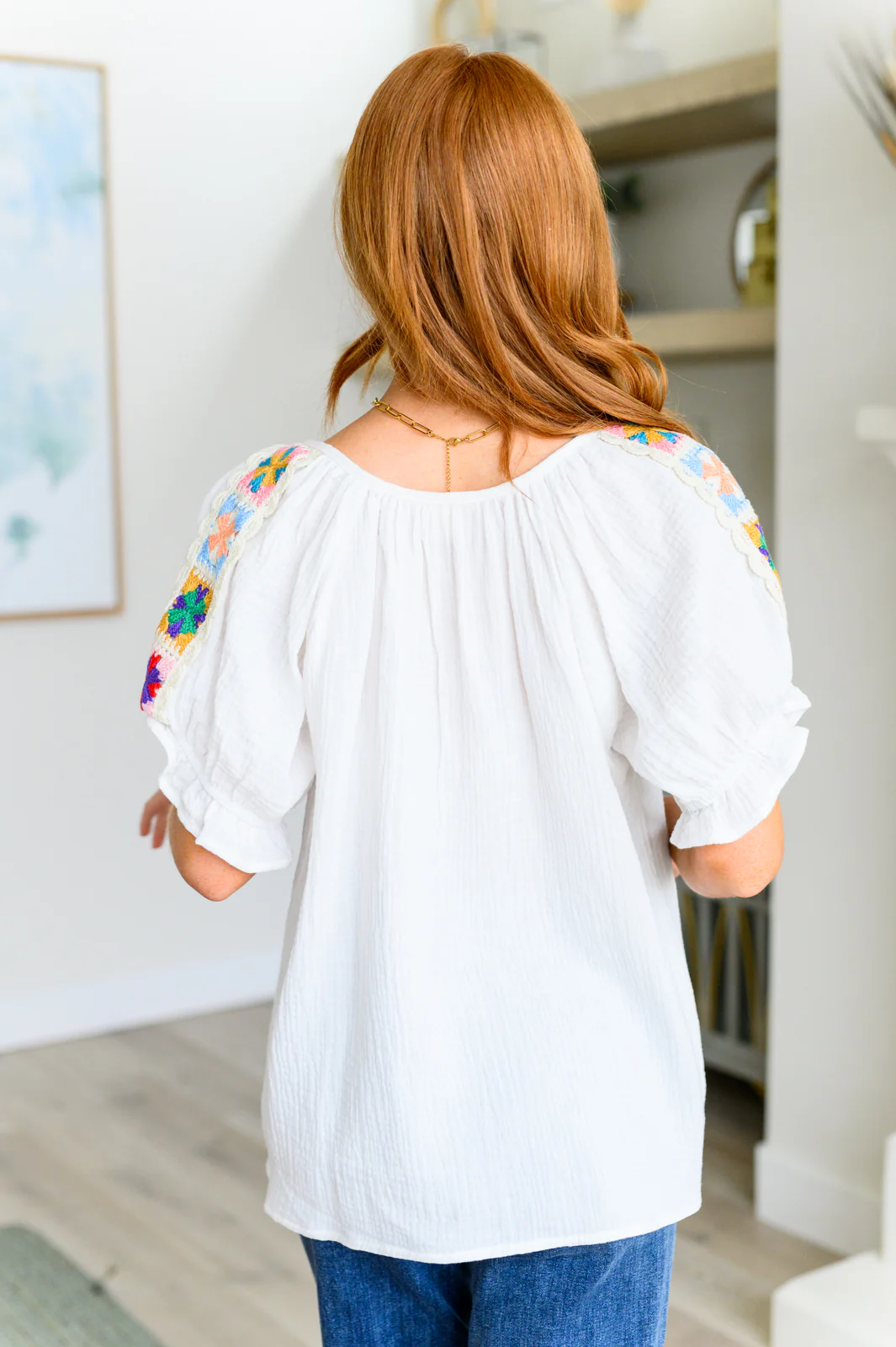 Don't You, Forget About Me Crinkle Knit Blouse - 4/9/2024 - Image 8