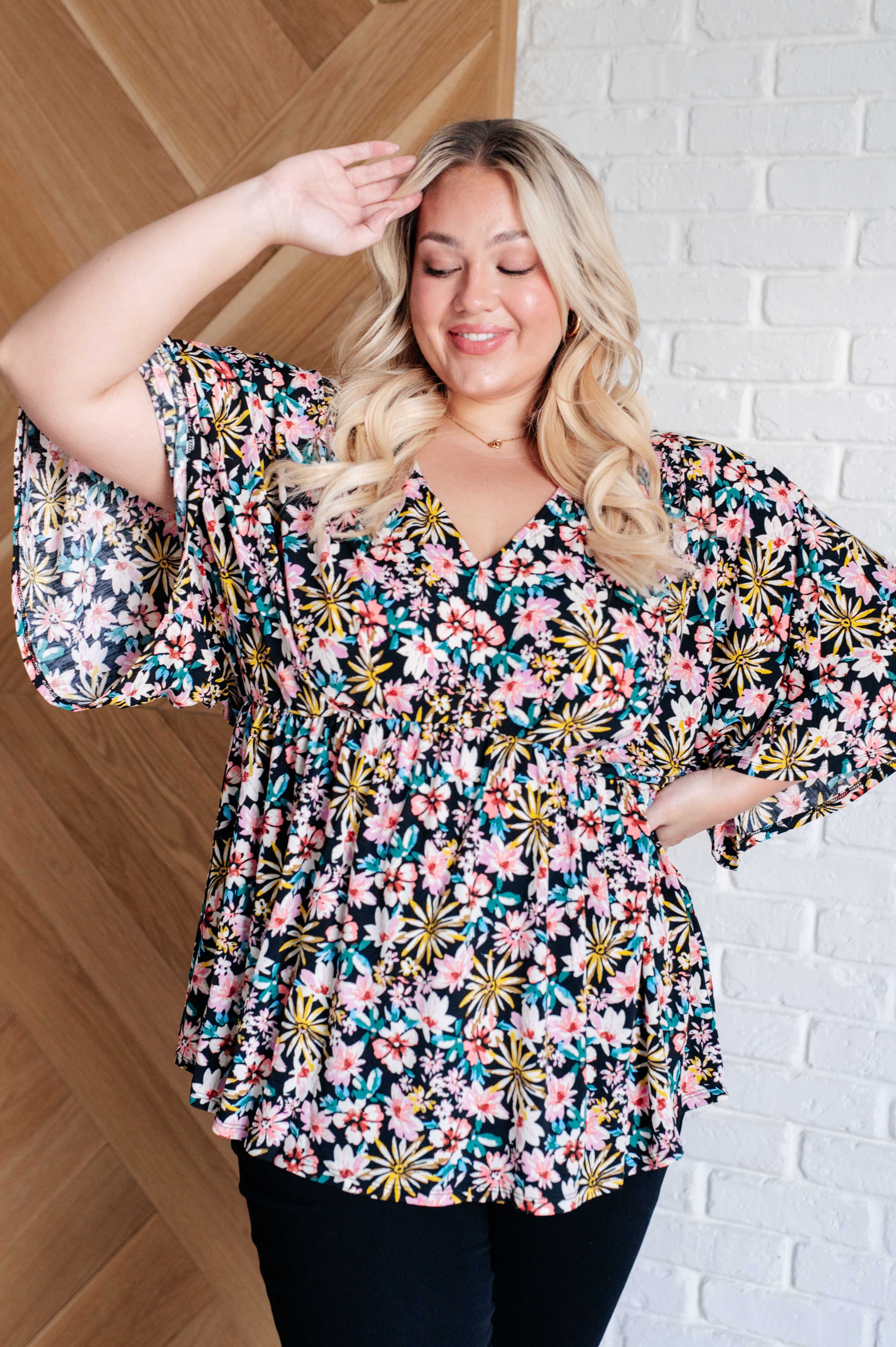 Dreamer Top in Teal and Pink Floral - 10/3/2024 - Image 4