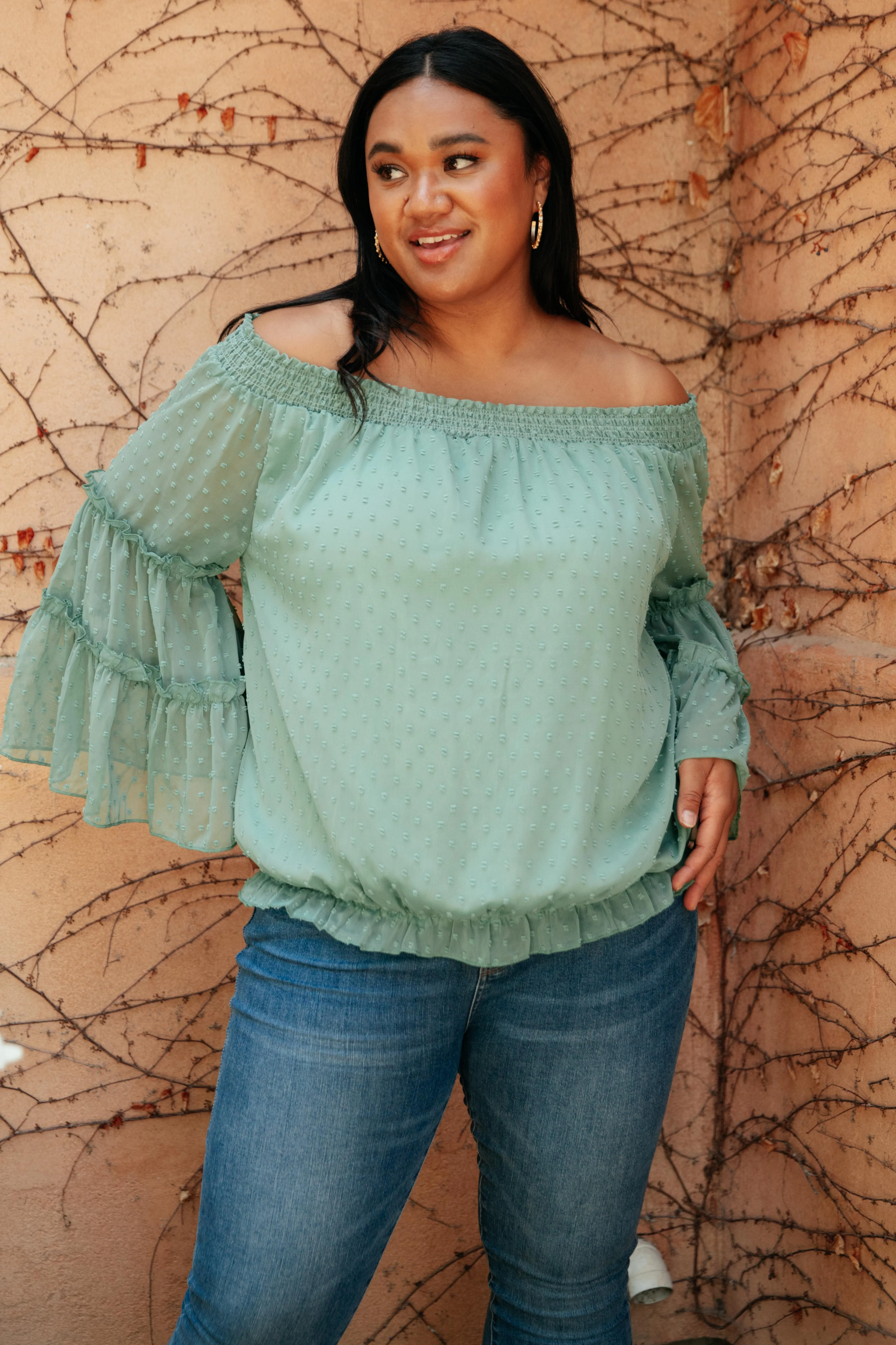 Dreaming Of Swiss Dots Top in Sage - 8/24/2021 - Image 3