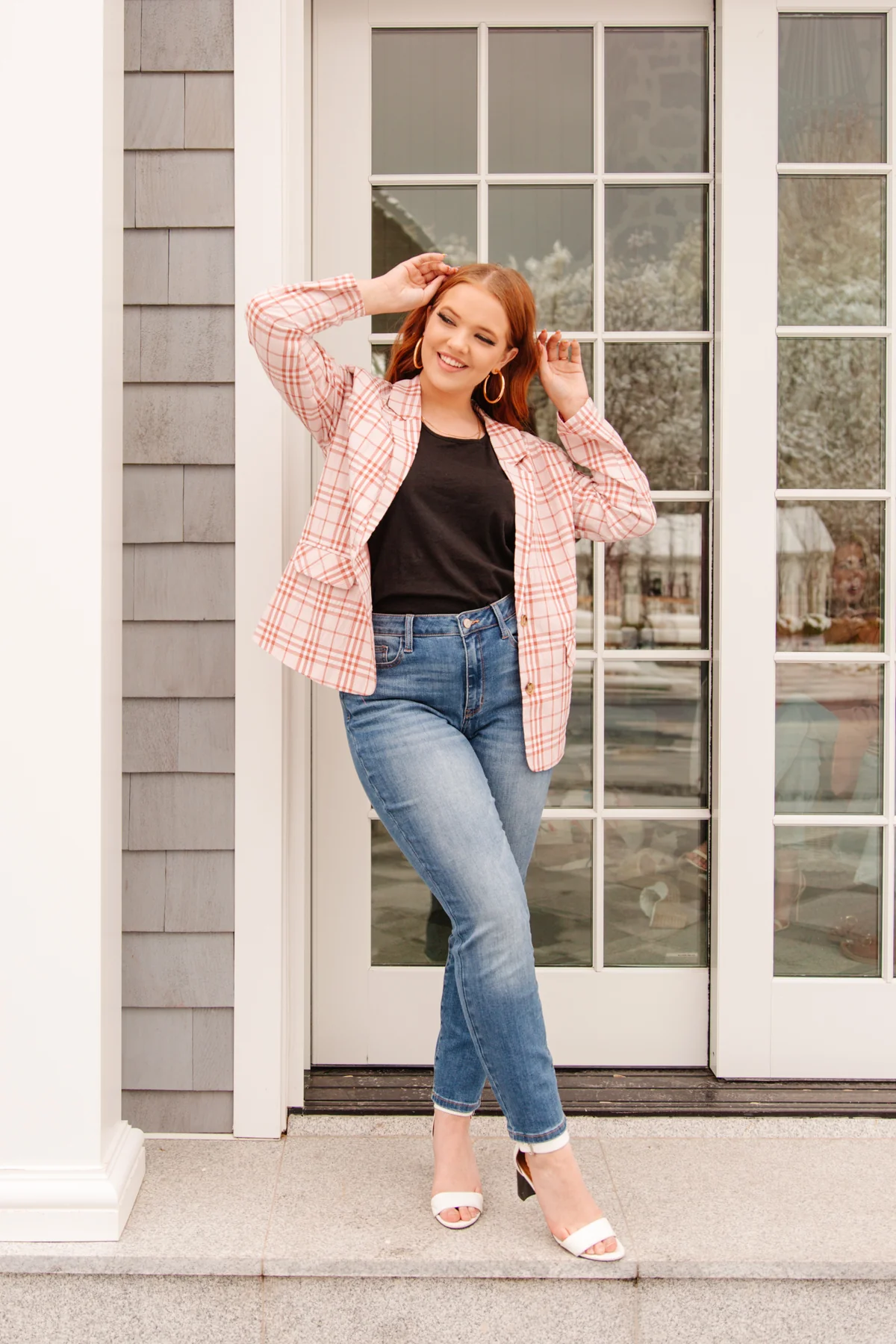 Dressed in Plaid Blazer In Pink - 5/5/2022 - Image 13