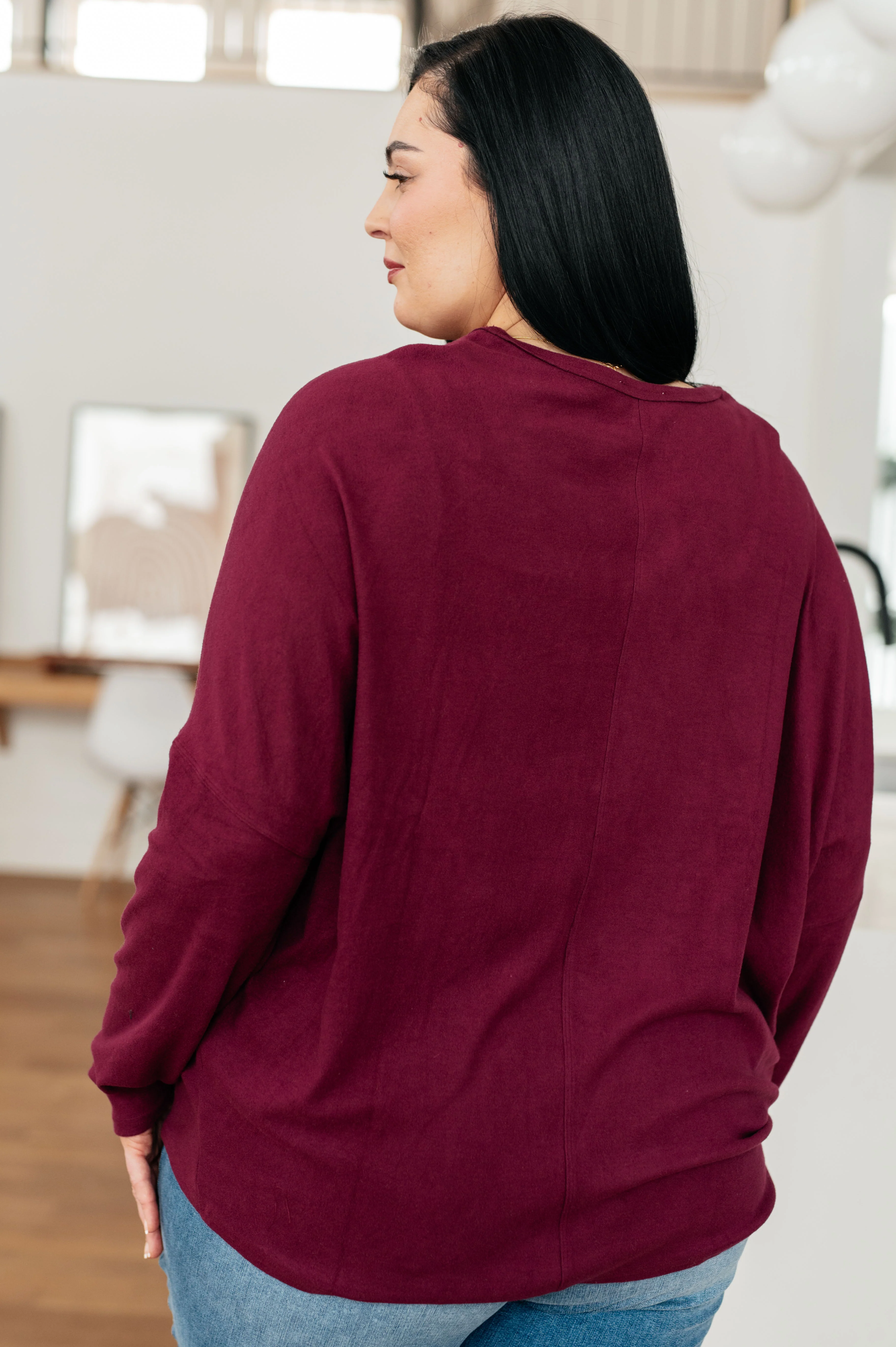 Drive Downtown Dolman Sleeve Top in Wine - 11/17/2025 - Image 10