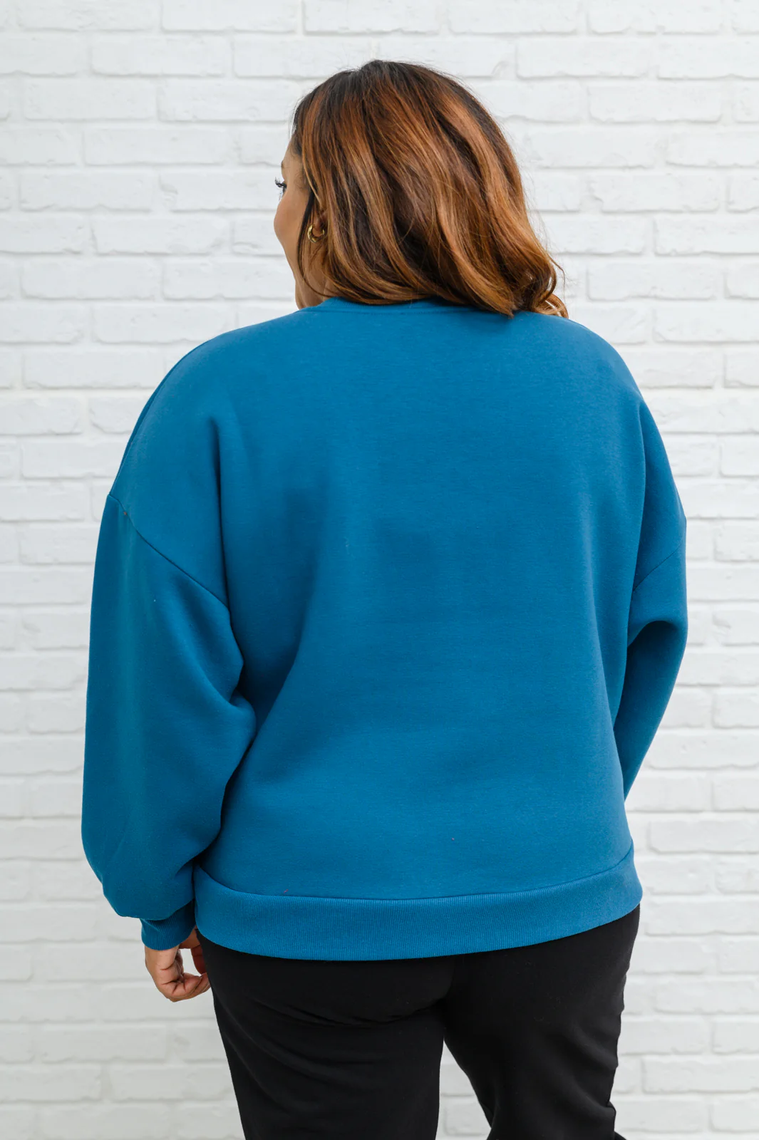 Drop Shoulder Sweatshirt In Teal - 11/22/2022 - Image 4