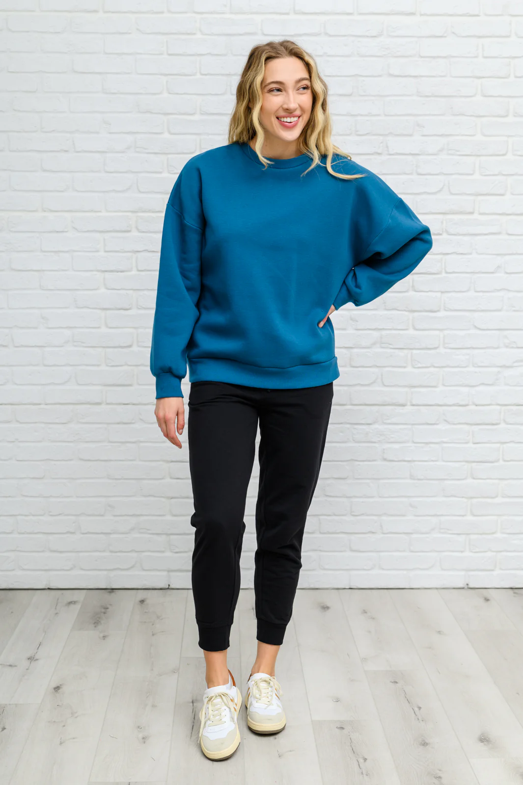 Drop Shoulder Sweatshirt In Teal - 11/22/2022 - Image 5