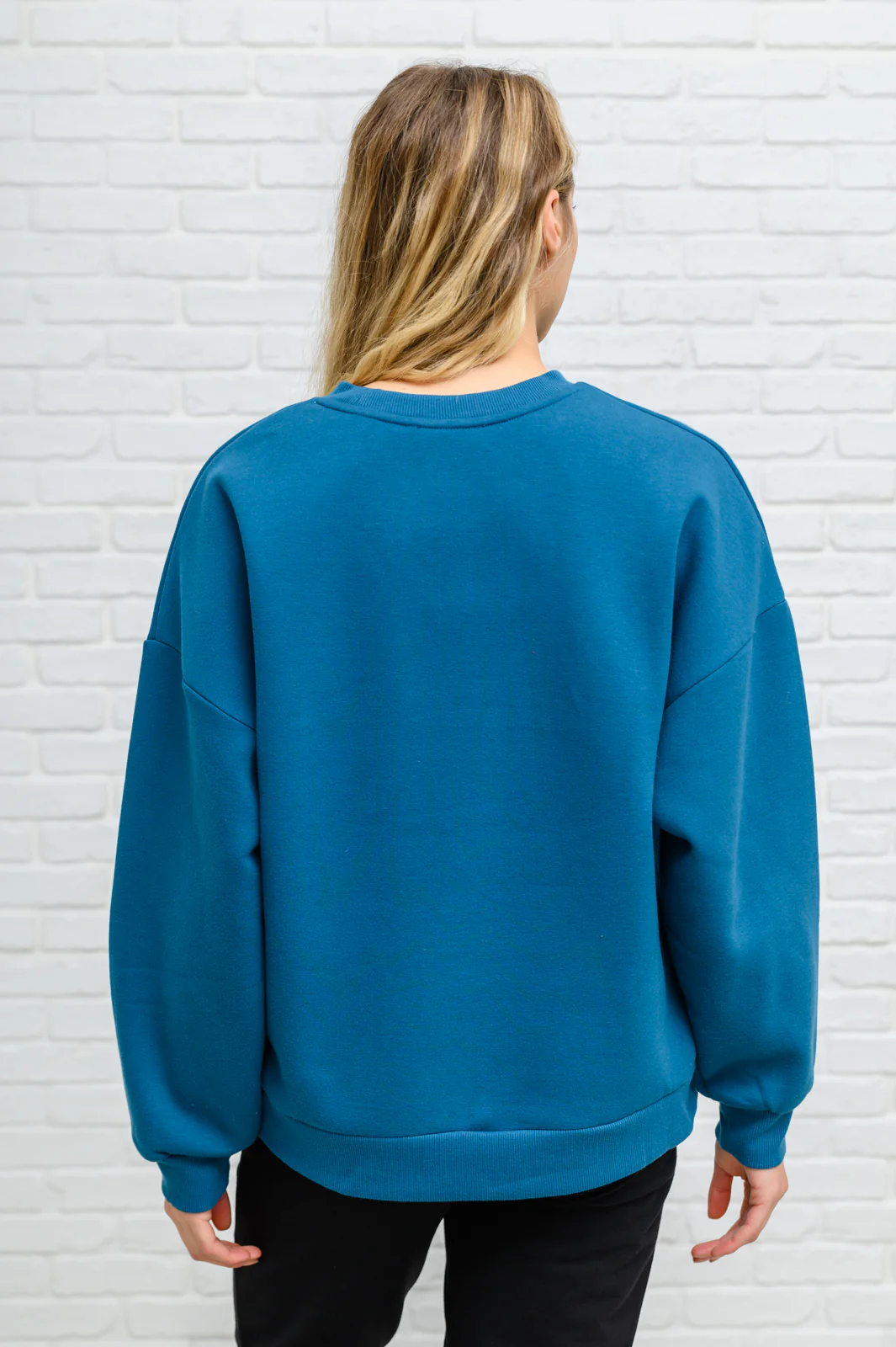 Drop Shoulder Sweatshirt In Teal - 11/22/2022 - Image 8