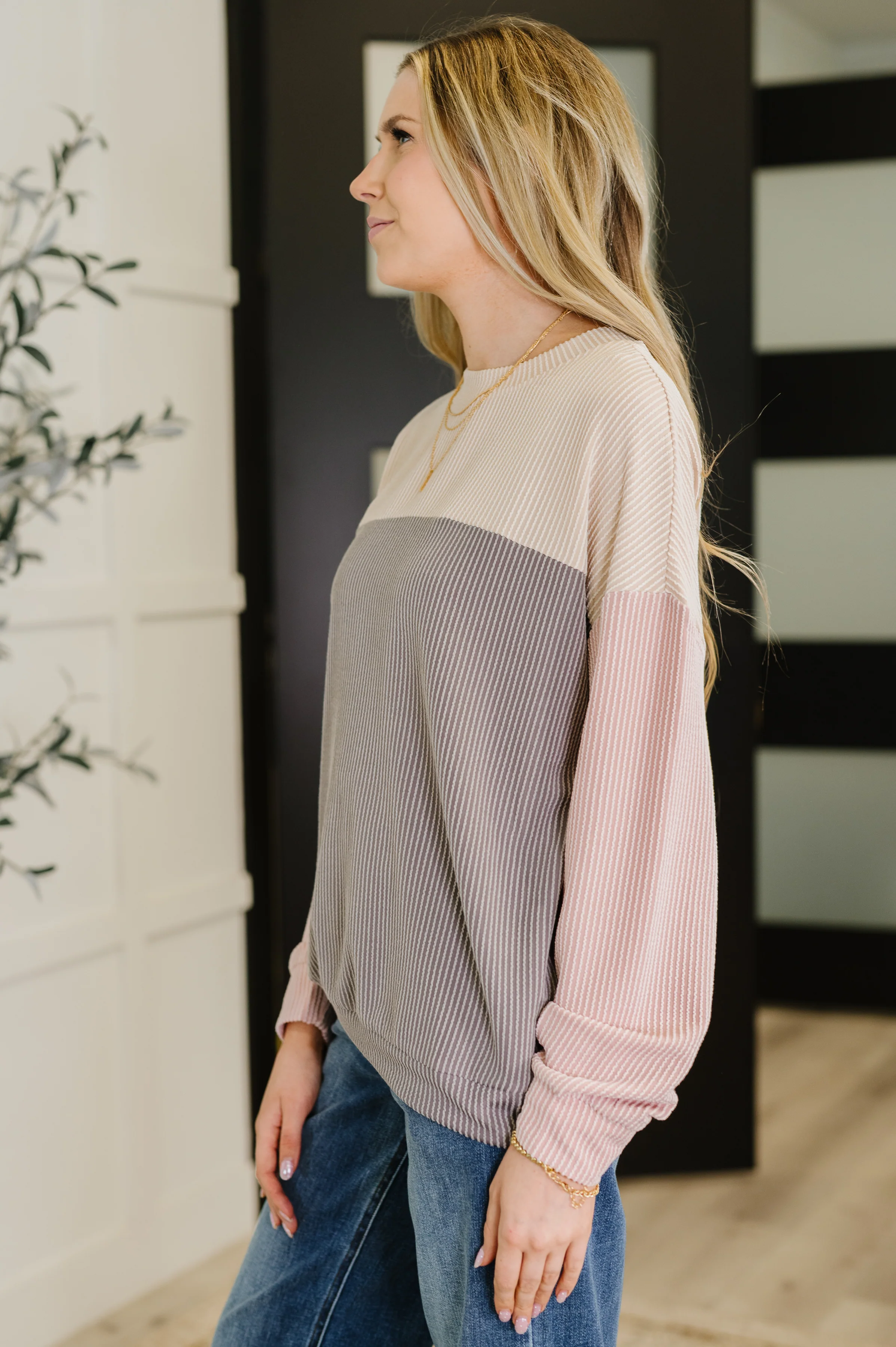 Dual Tones Cable Ribbed Knit Sweater - 9/26/2025 - Image 3