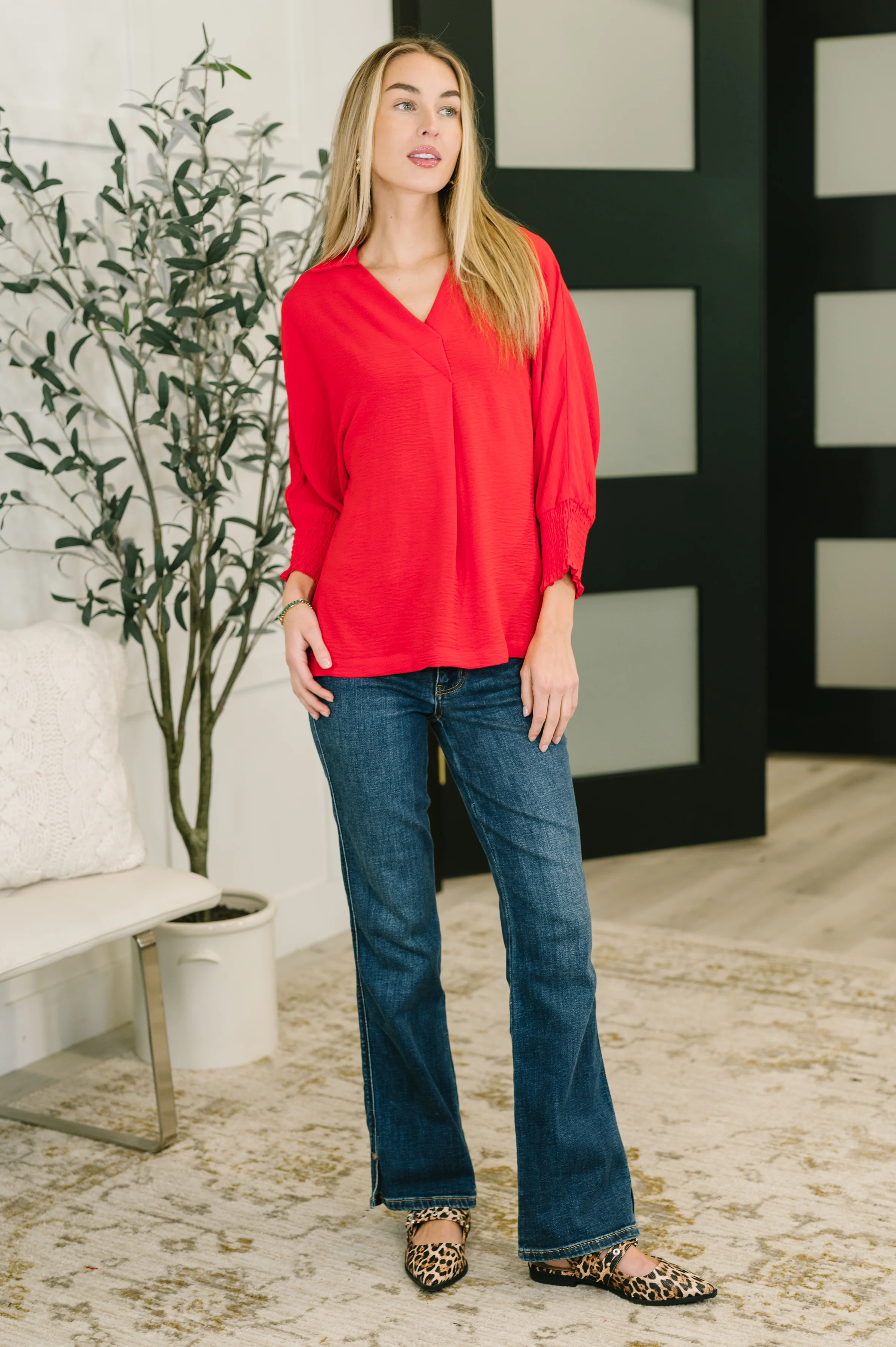 Easy Essence V-Neck Oversized Tunic Top - 1/27/2026 - Image 3