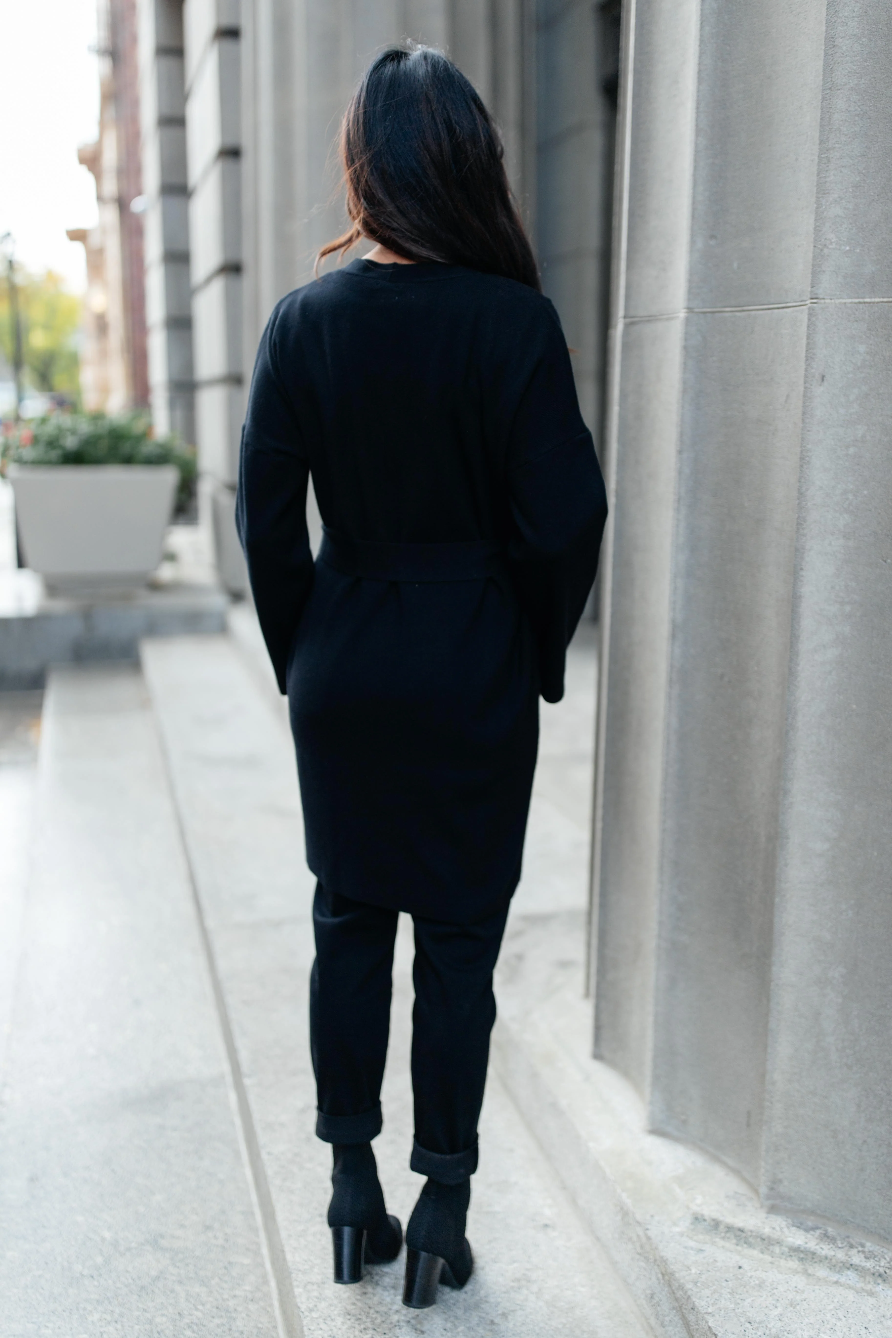Editor Soft Trench Cardi in Black - 10/21/2021 - Image 20