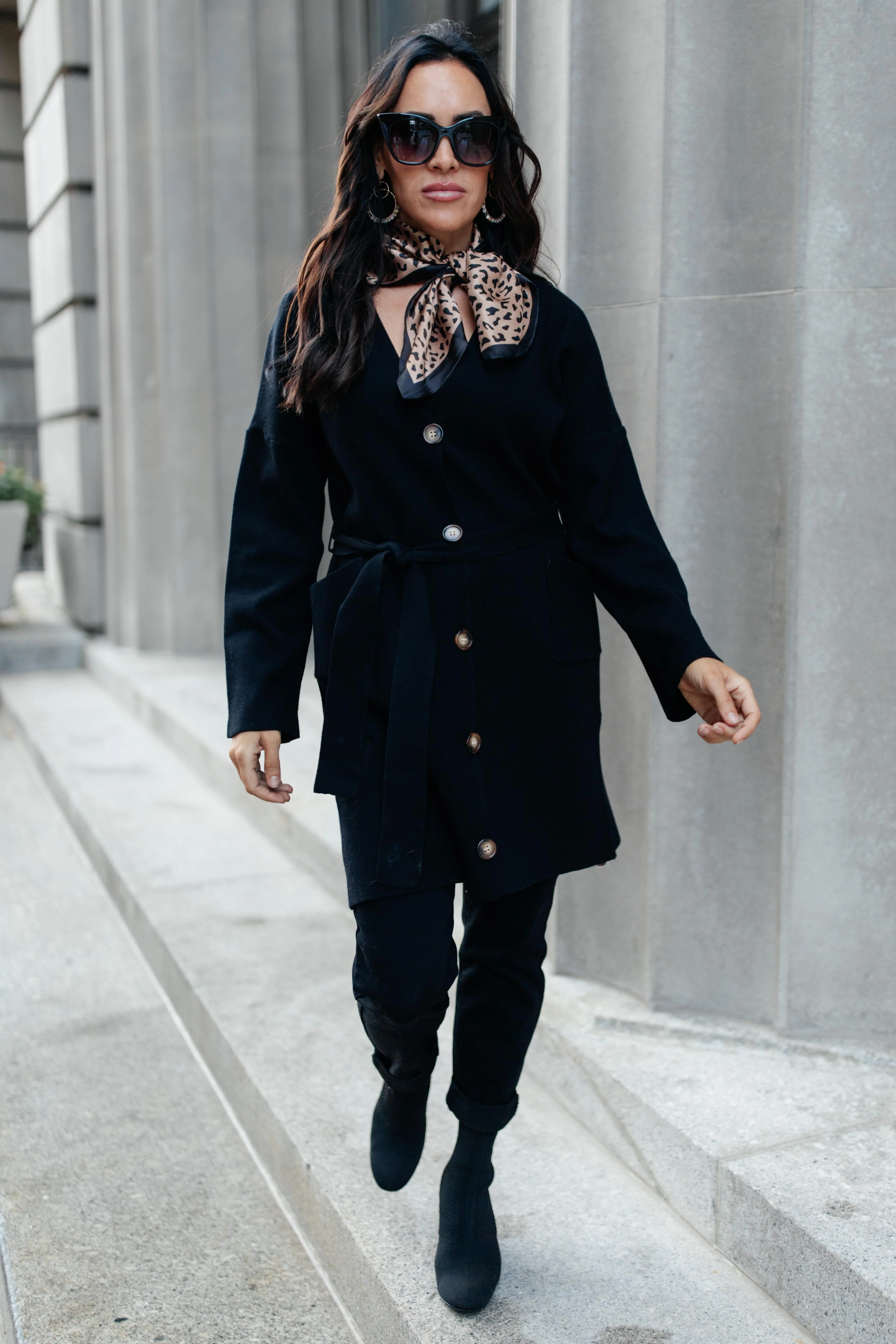 Editor Soft Trench Cardi in Black - 10/21/2021 - Image 21