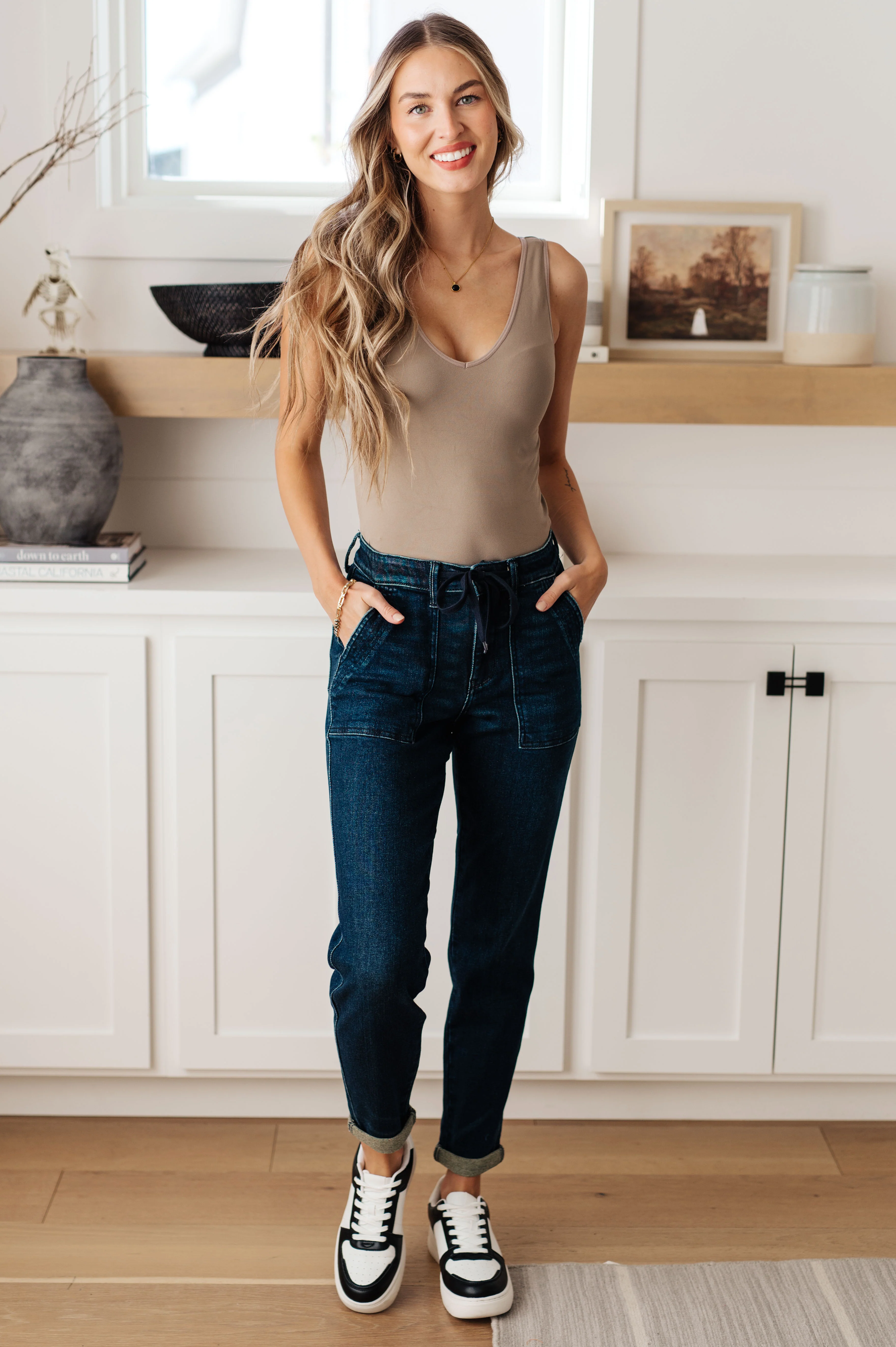 Eli Pull On Denim Joggers in Dark Wash - 10/4/2023 - Image 3