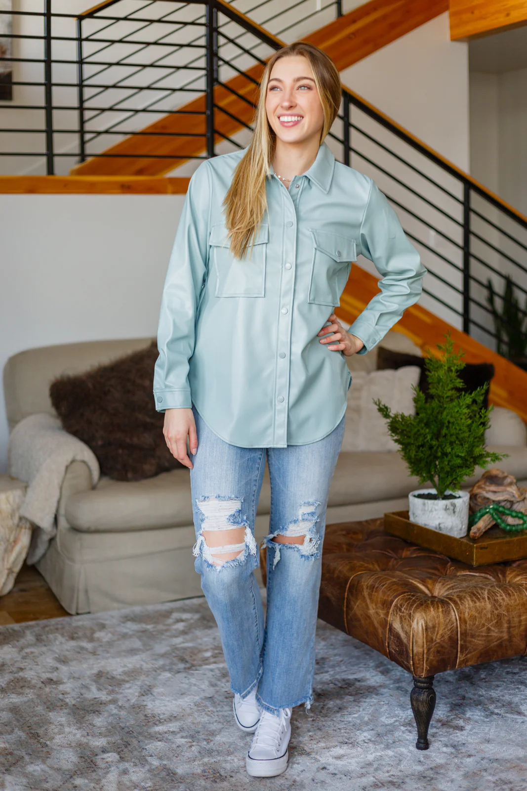 Endlessly Longing Faux Leather Shacket - 2/2/2023 - Image 10