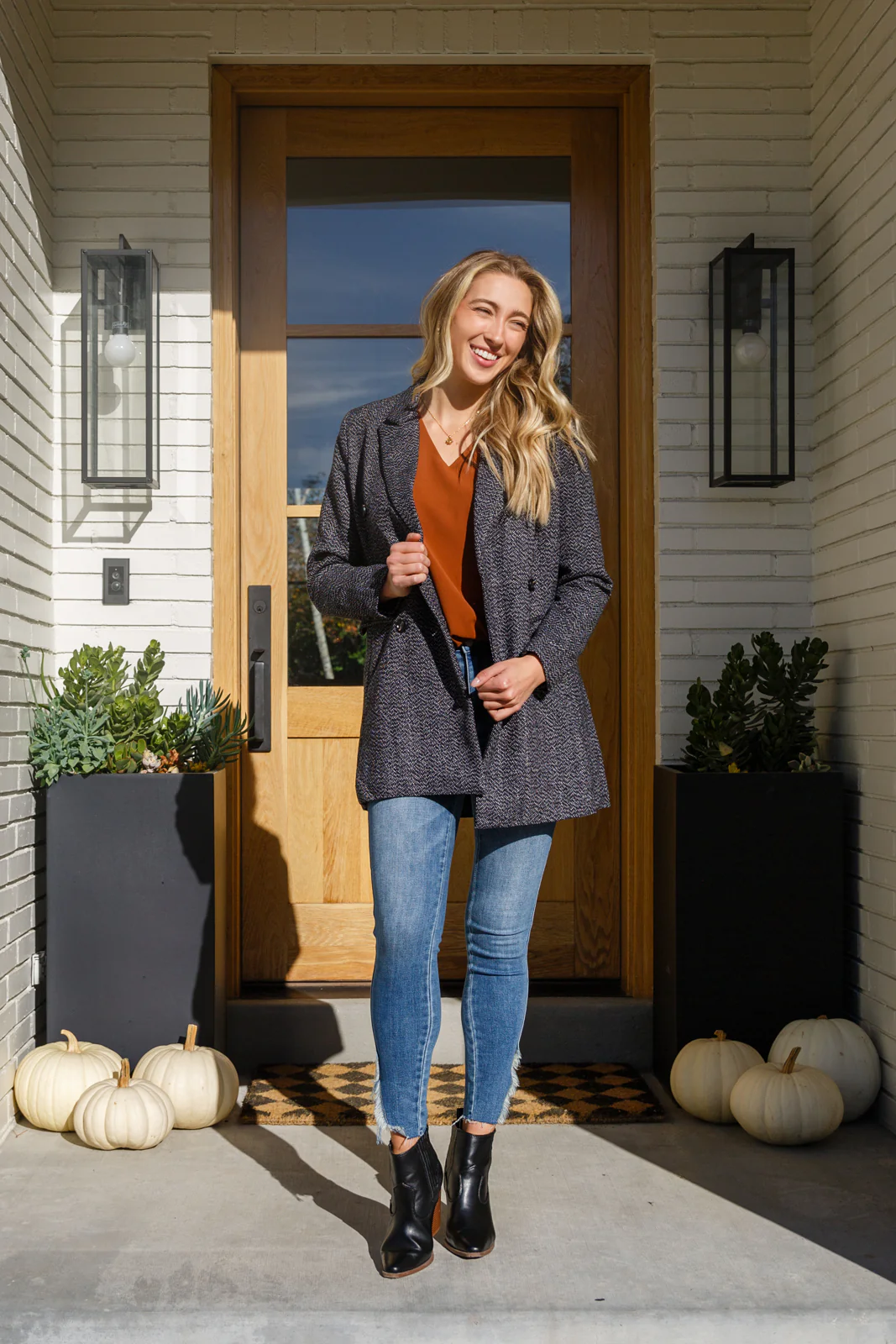 Enjoy This Moment V Neck Blouse In Toffee - 11/8/2022 - Image 11