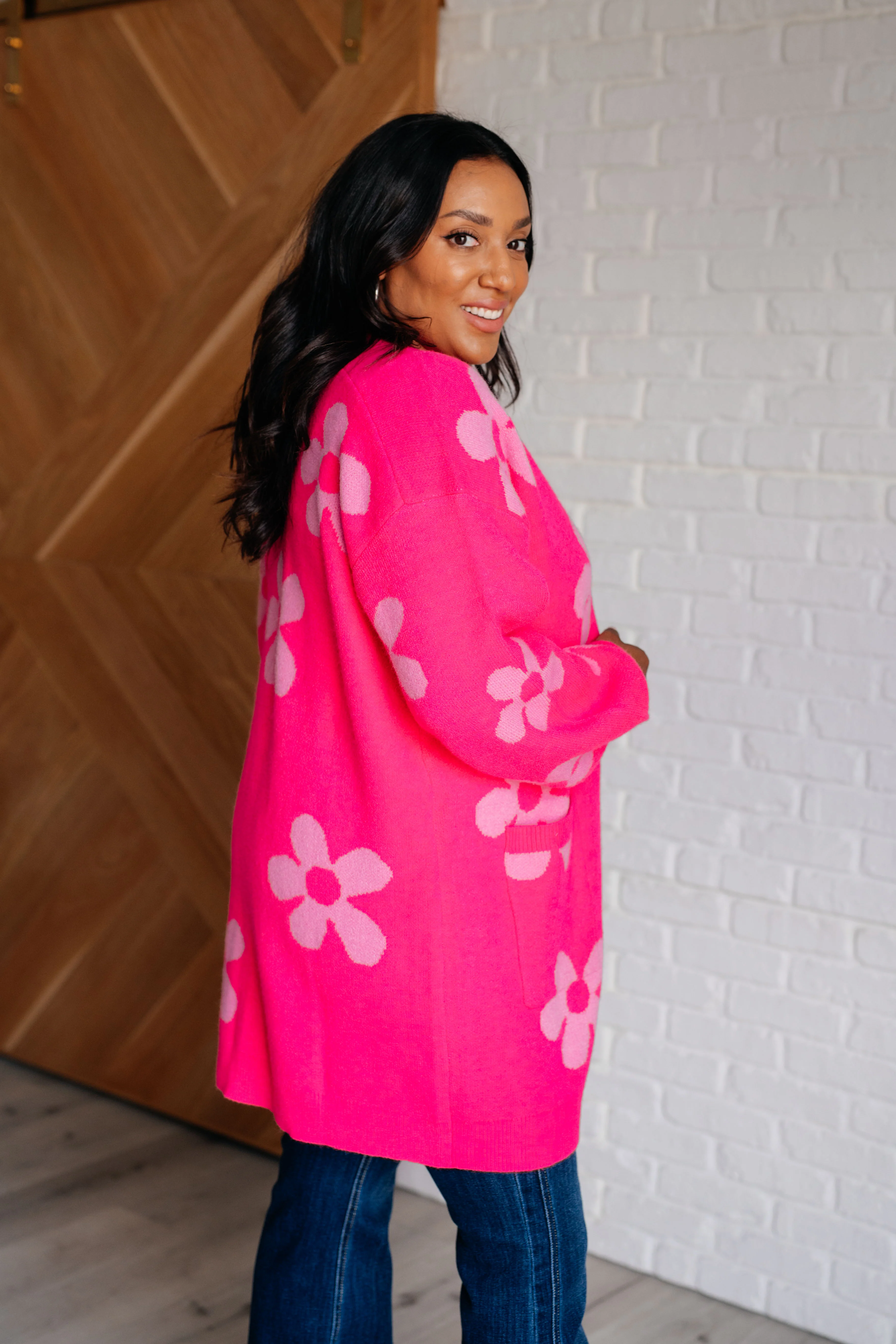 Enough Anyways Floral Cardigan in Pink - 9/10/2024 - Image 6
