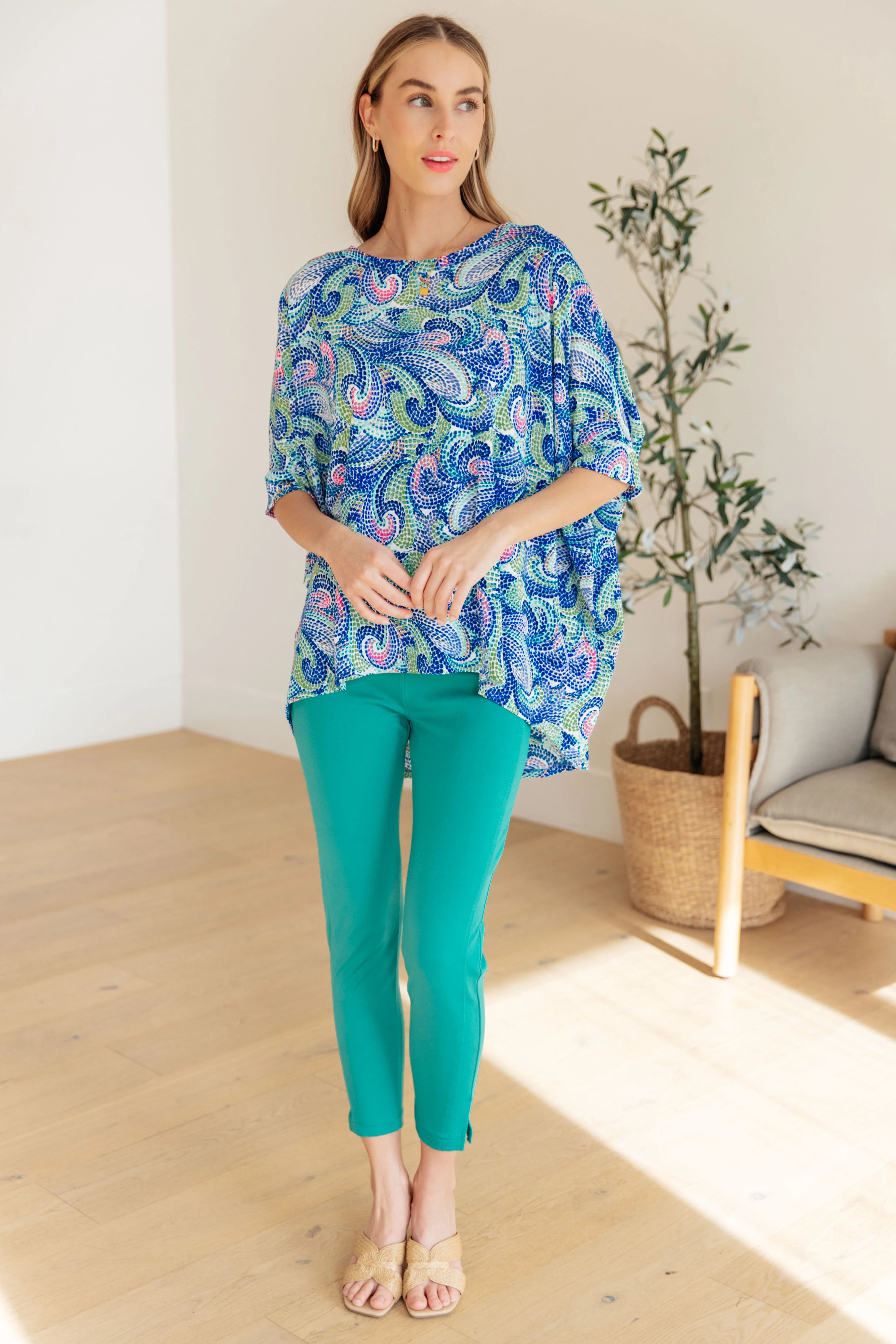 Essential Blouse in Painted Blue Mix - 3/22/2024 - Image 5