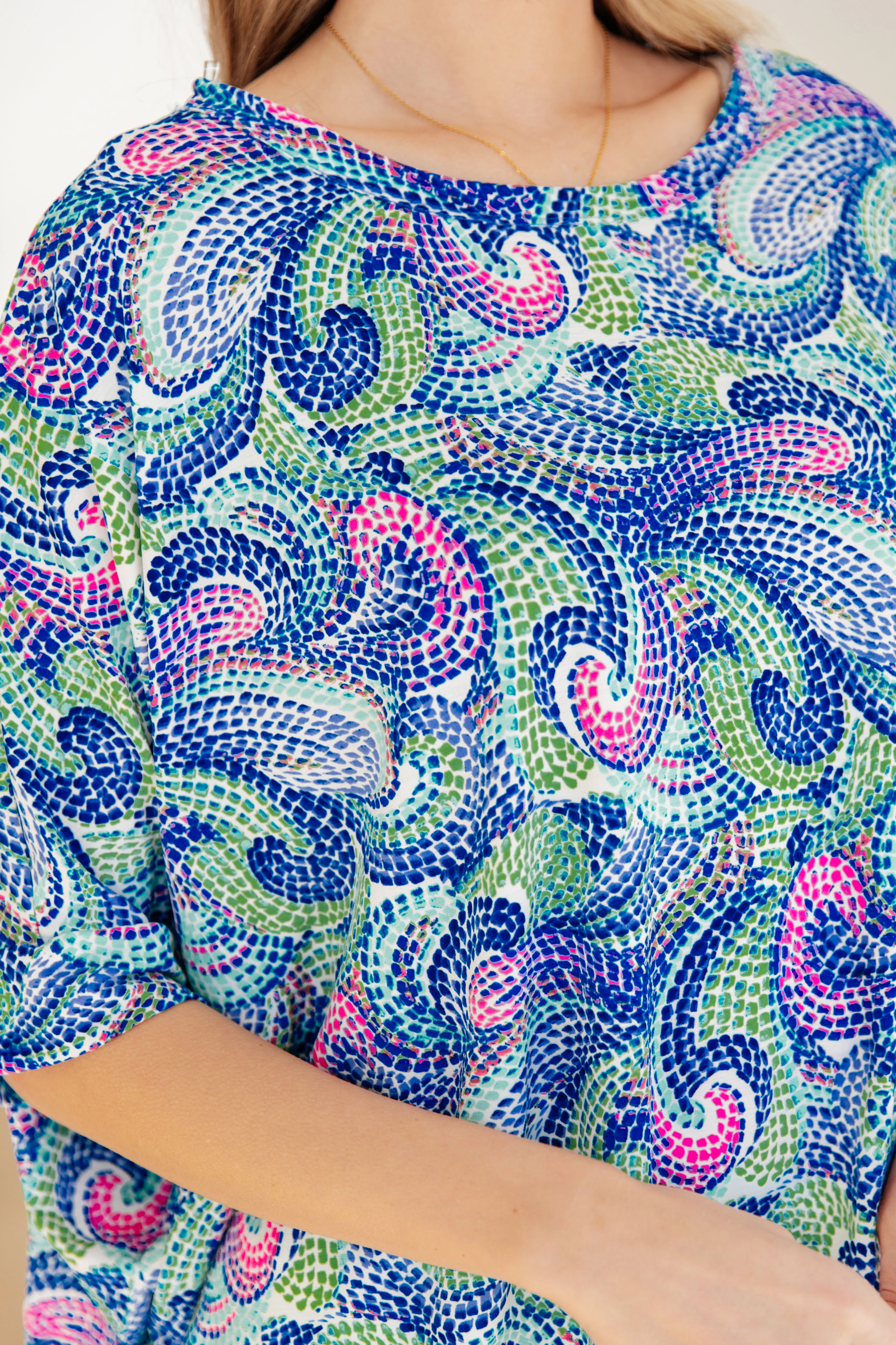 Essential Blouse in Painted Blue Mix - 3/22/2024 - Image 6
