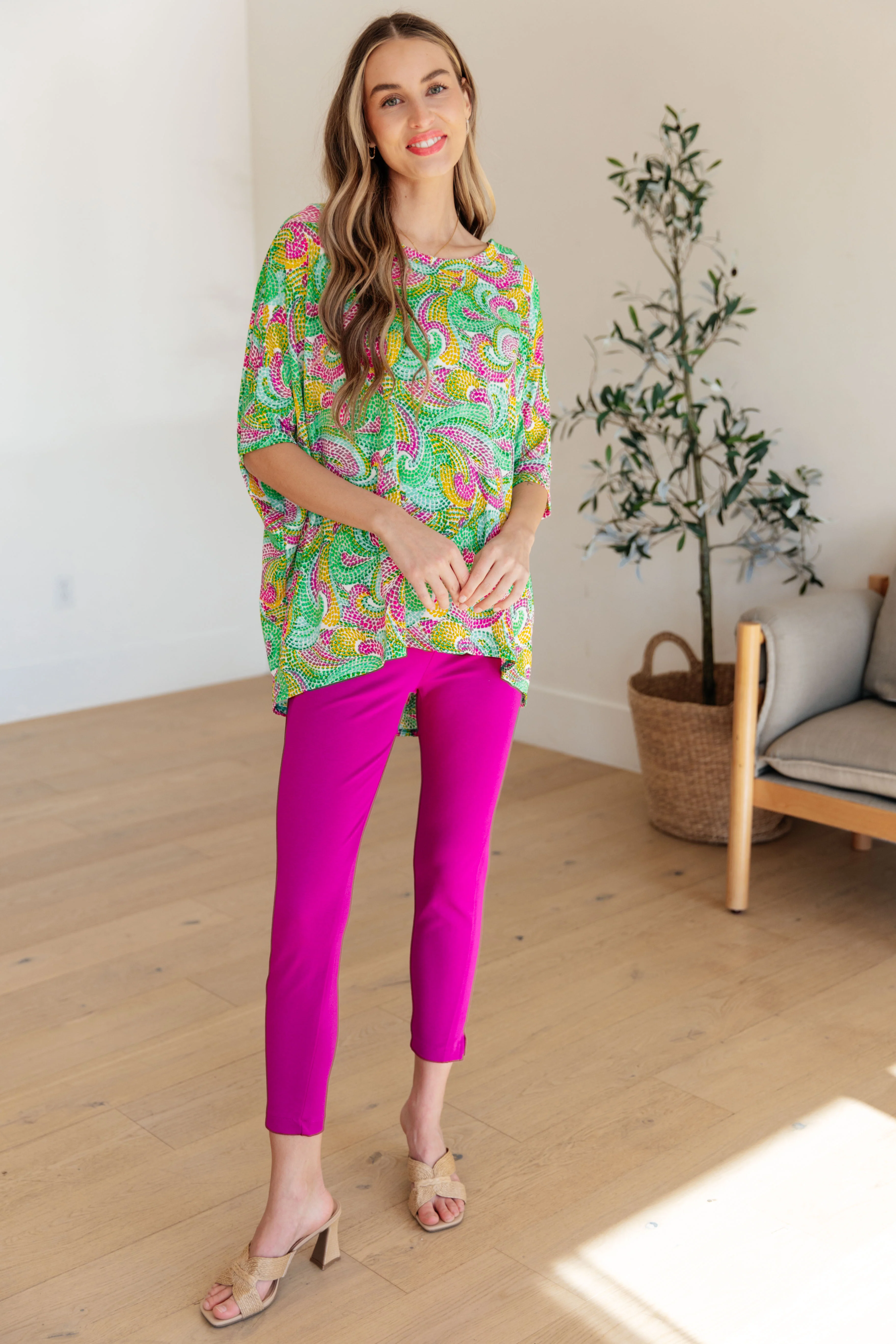Essential Blouse in Painted Green and Pink - 3/22/2024 - Image 3
