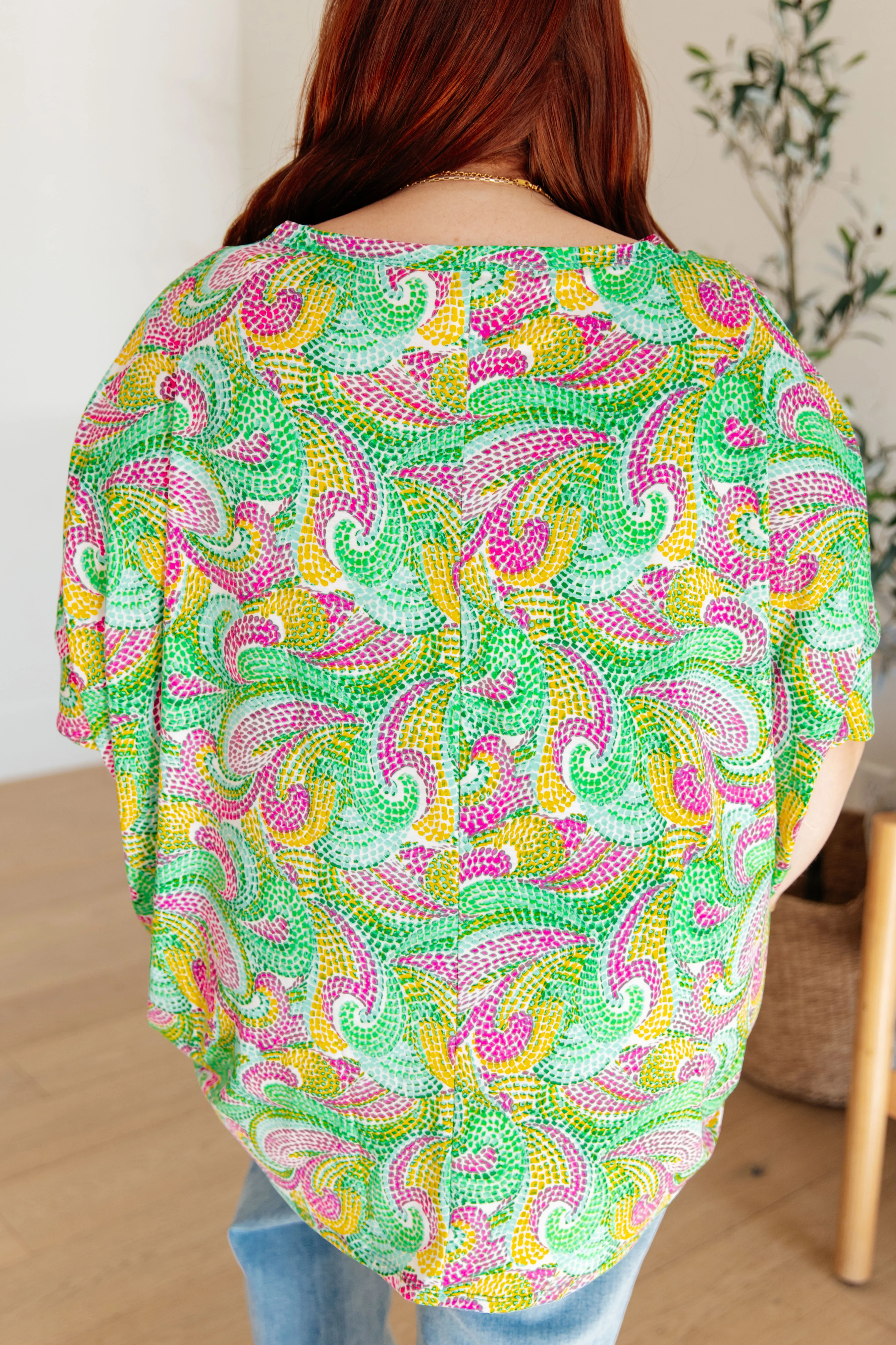 Essential Blouse in Painted Green and Pink - 3/22/2024 - Image 9