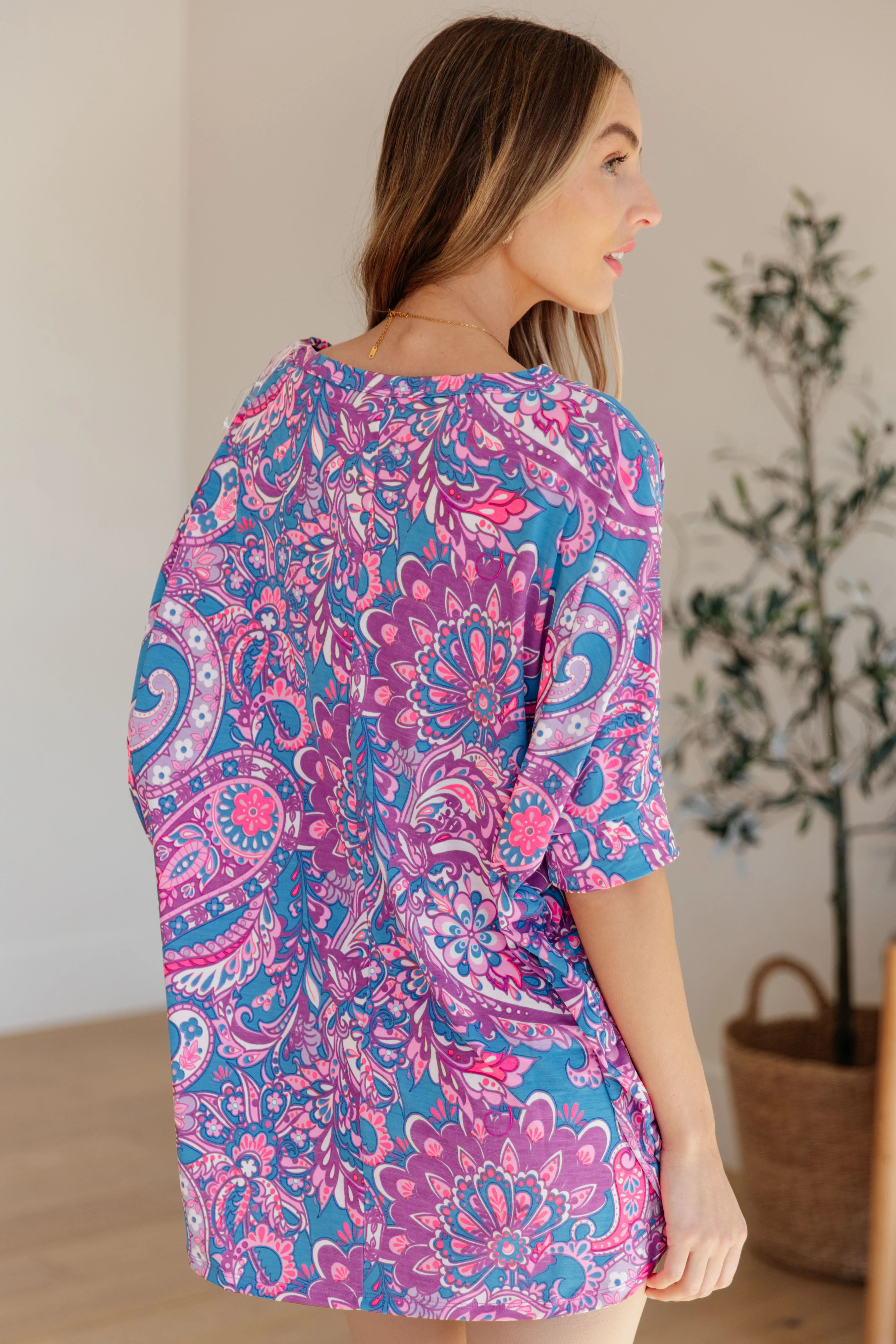 Essential Blouse in Purple Paisley - 3/22/2024 - Image 8