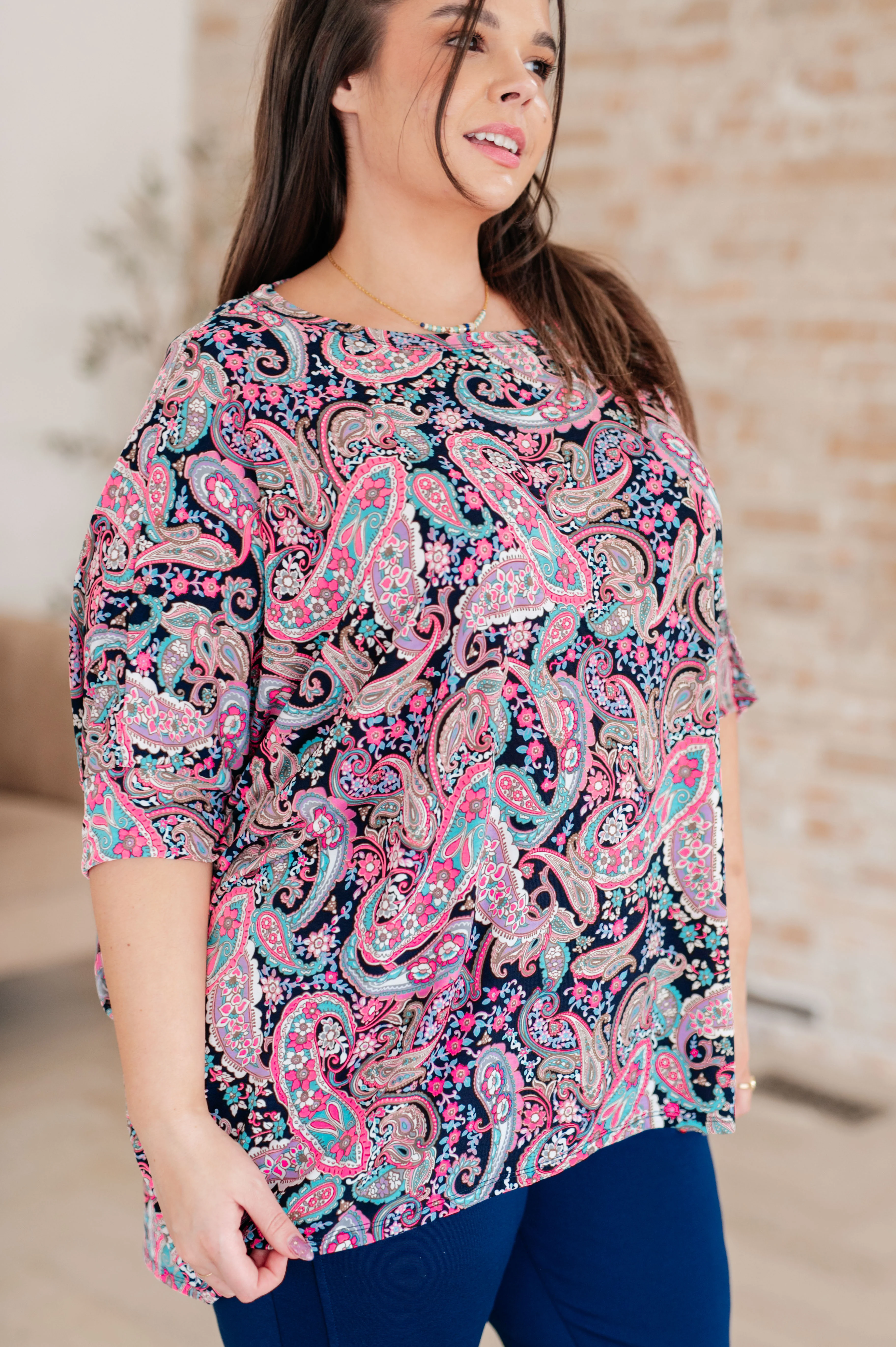 Essentially You Top in Pink Paisley - 2/23/2024 - Image 6