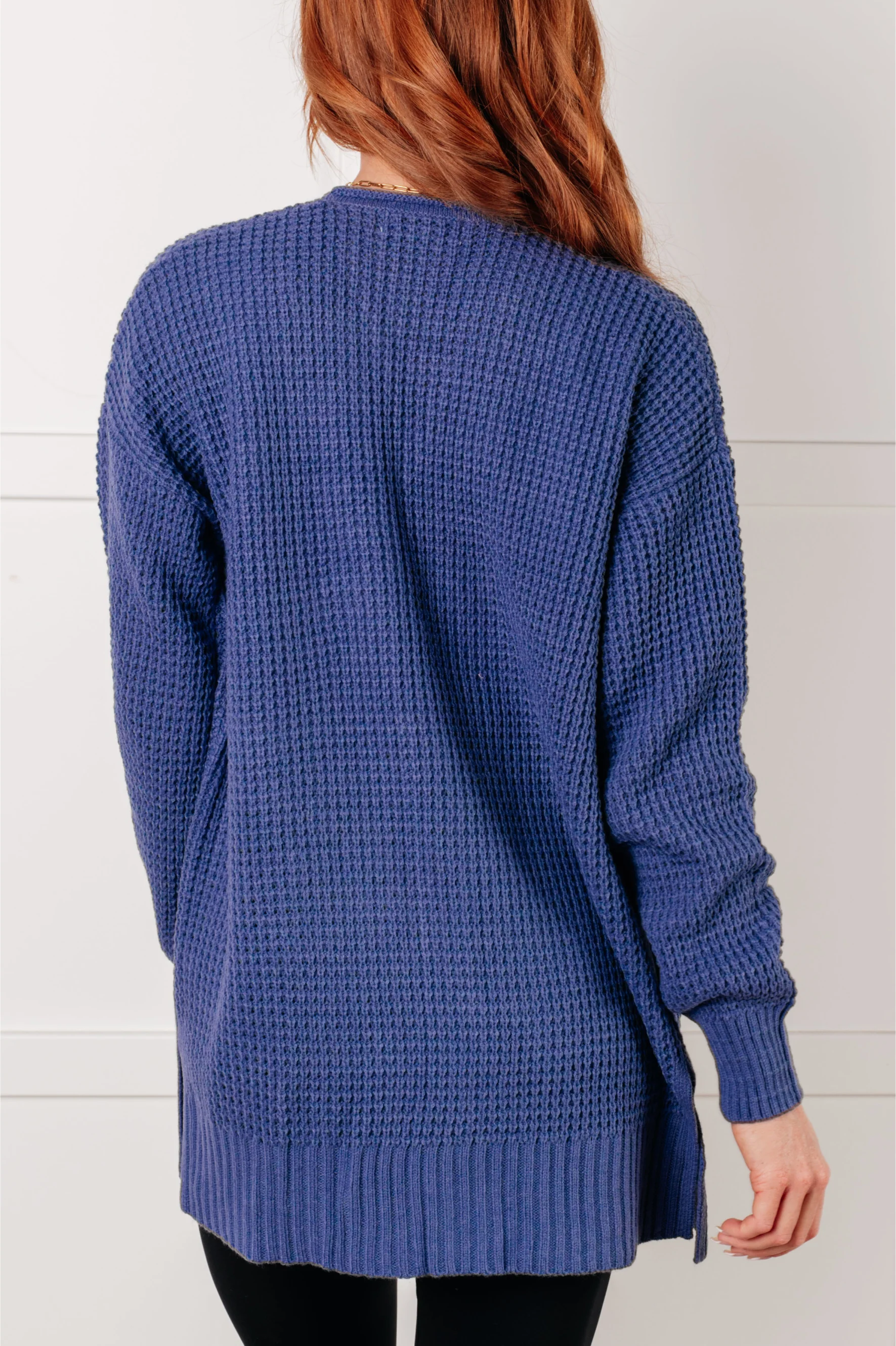 Everything Layer Waffle Knit Open Front Cardigan in Marlin - 1/29/2025 - Image 4