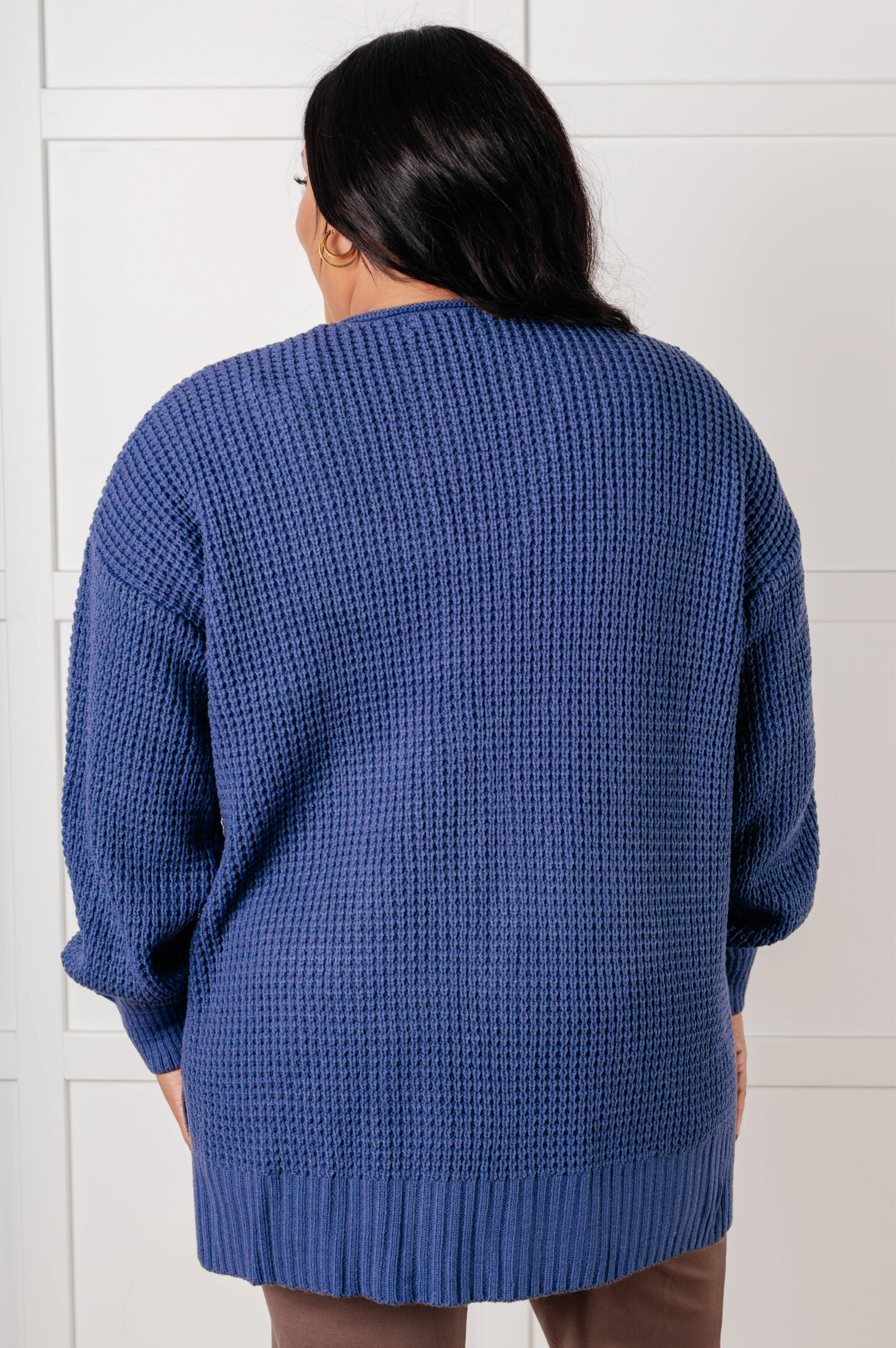 Everything Layer Waffle Knit Open Front Cardigan in Marlin - 1/29/2025 - Image 8