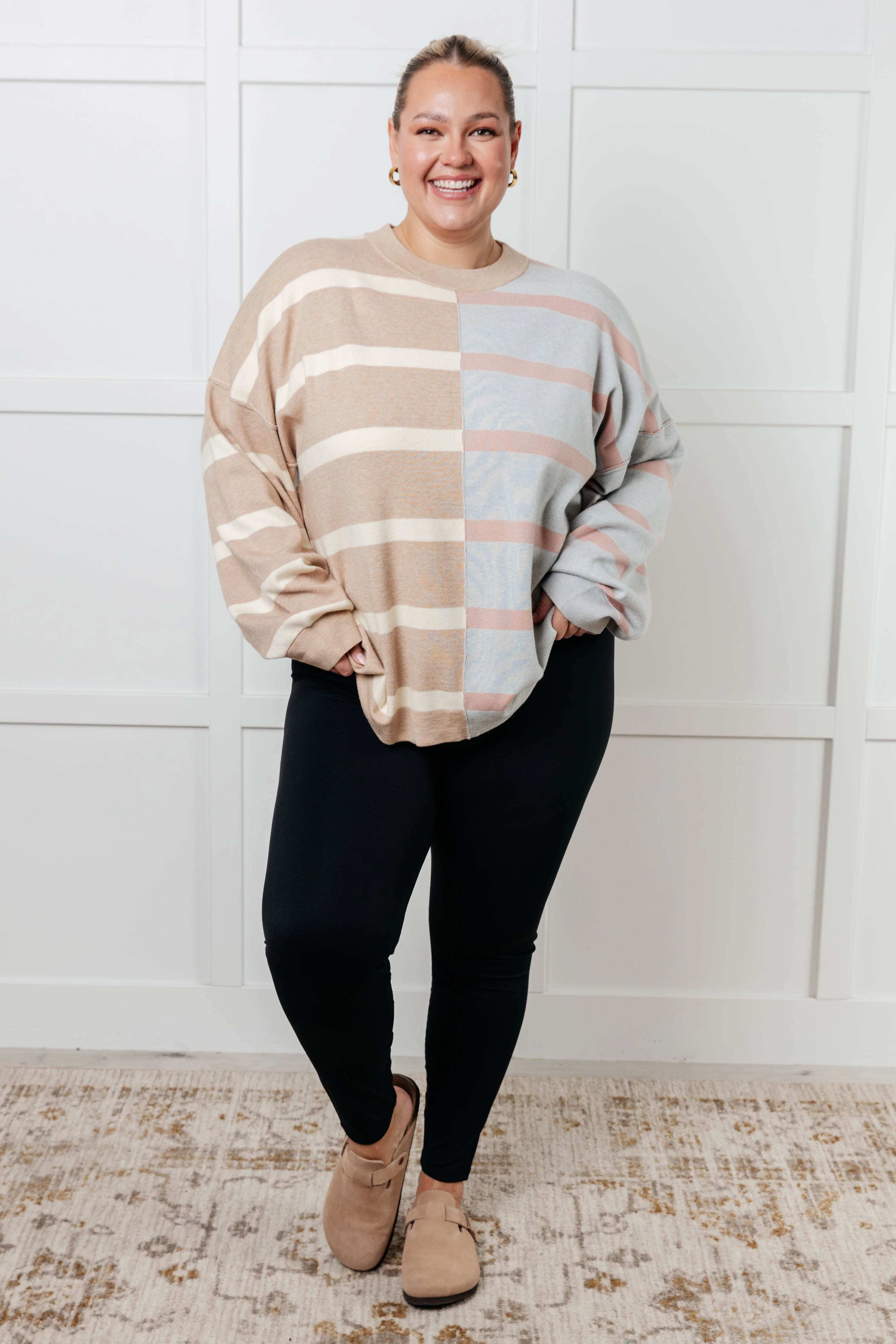 Exceptional Thought Striped Patchwork Sweater - 10/23/2025 - Image 7