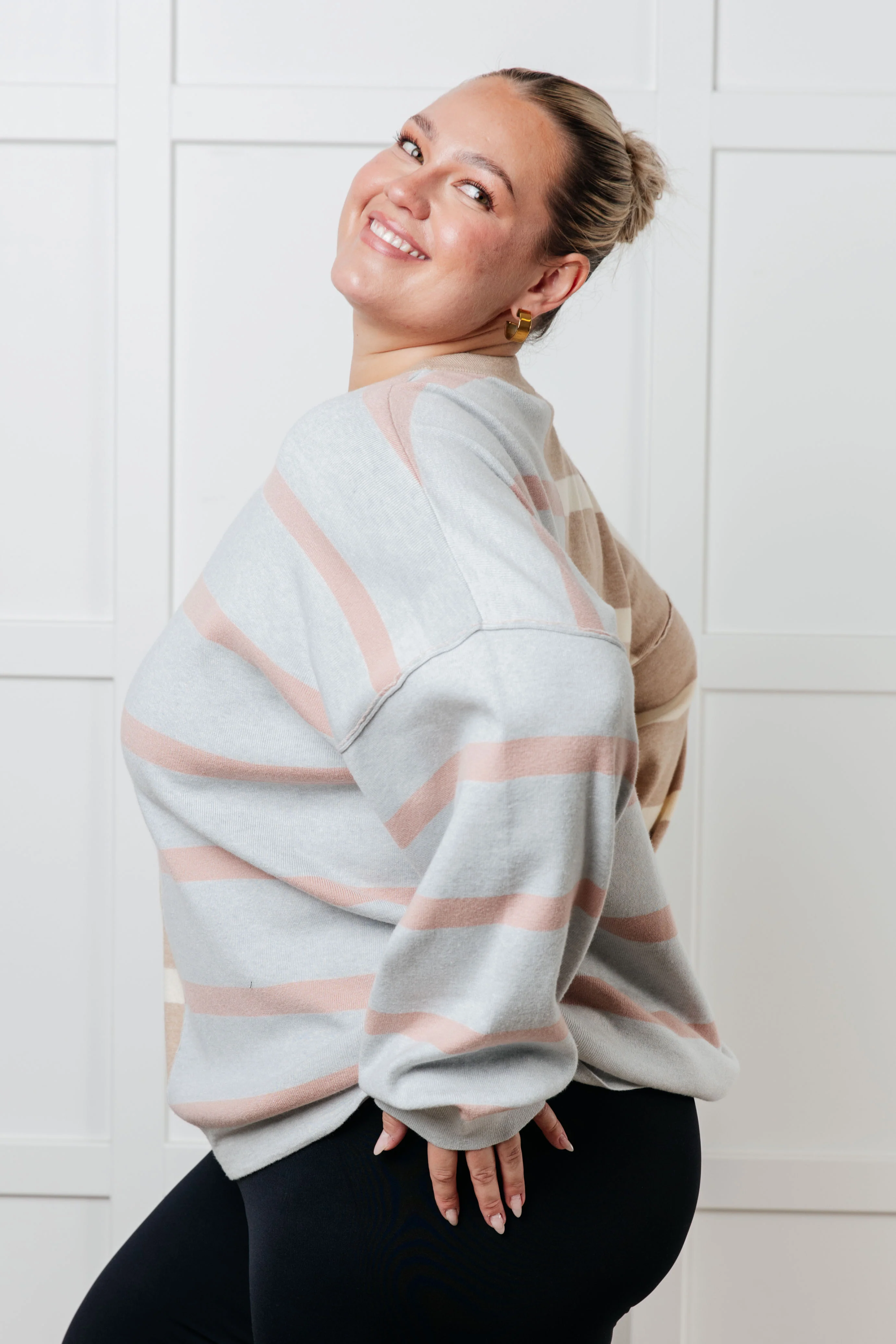 Exceptional Thought Striped Patchwork Sweater - 10/23/2025 - Image 9