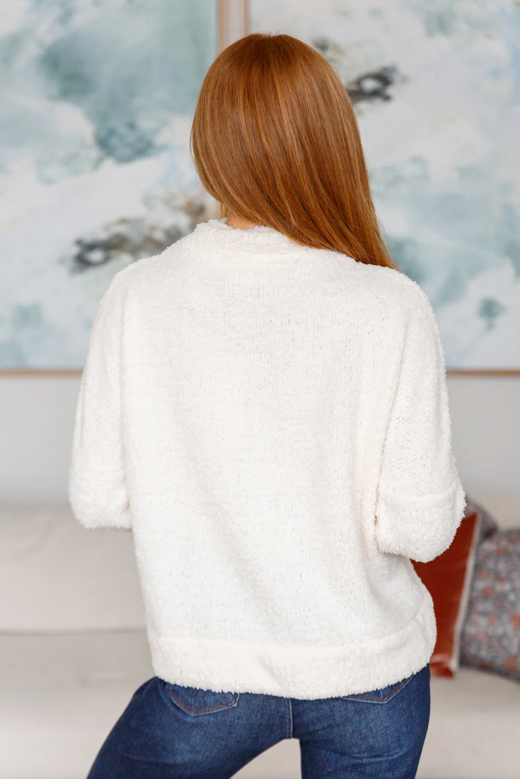 Expecting Snow Mock Neck Boucle Sweater - 12/7/2023 - Image 11