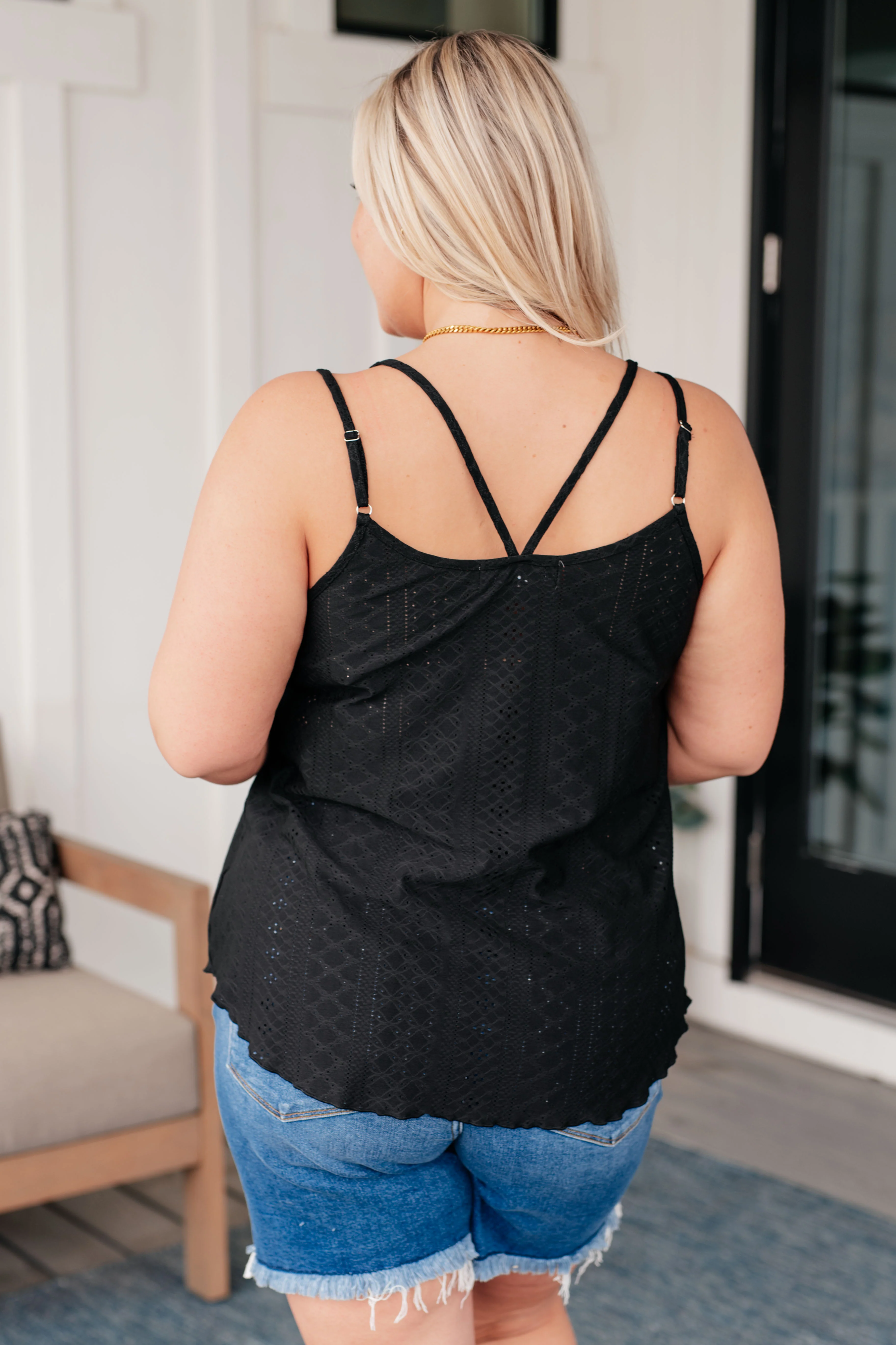 Eye on the Prize Eyelet Tank in Black - 5/16/2024 - Image 11