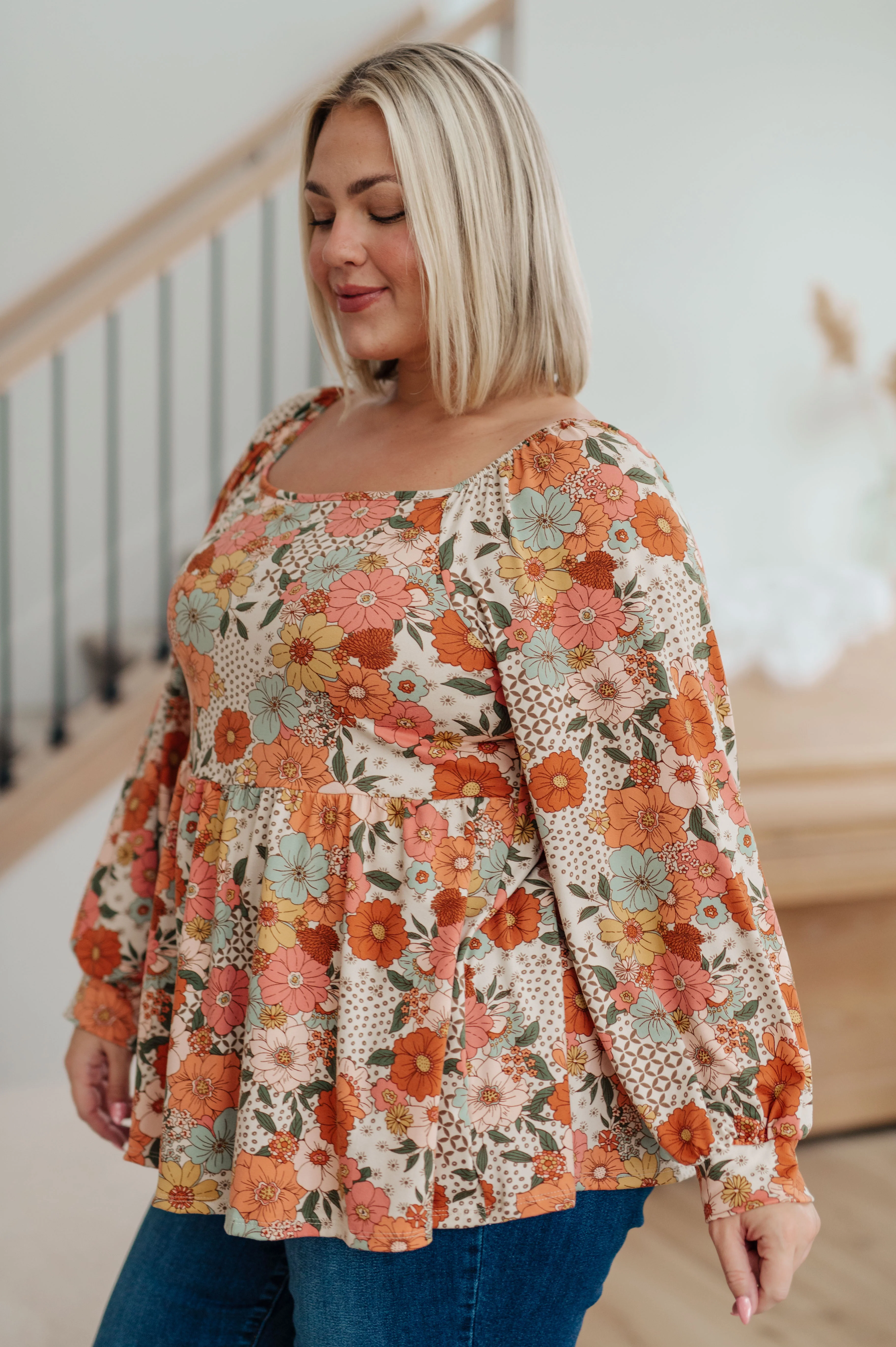 Fall For Florals Babydoll Top - 11/2/2023 - Image 6