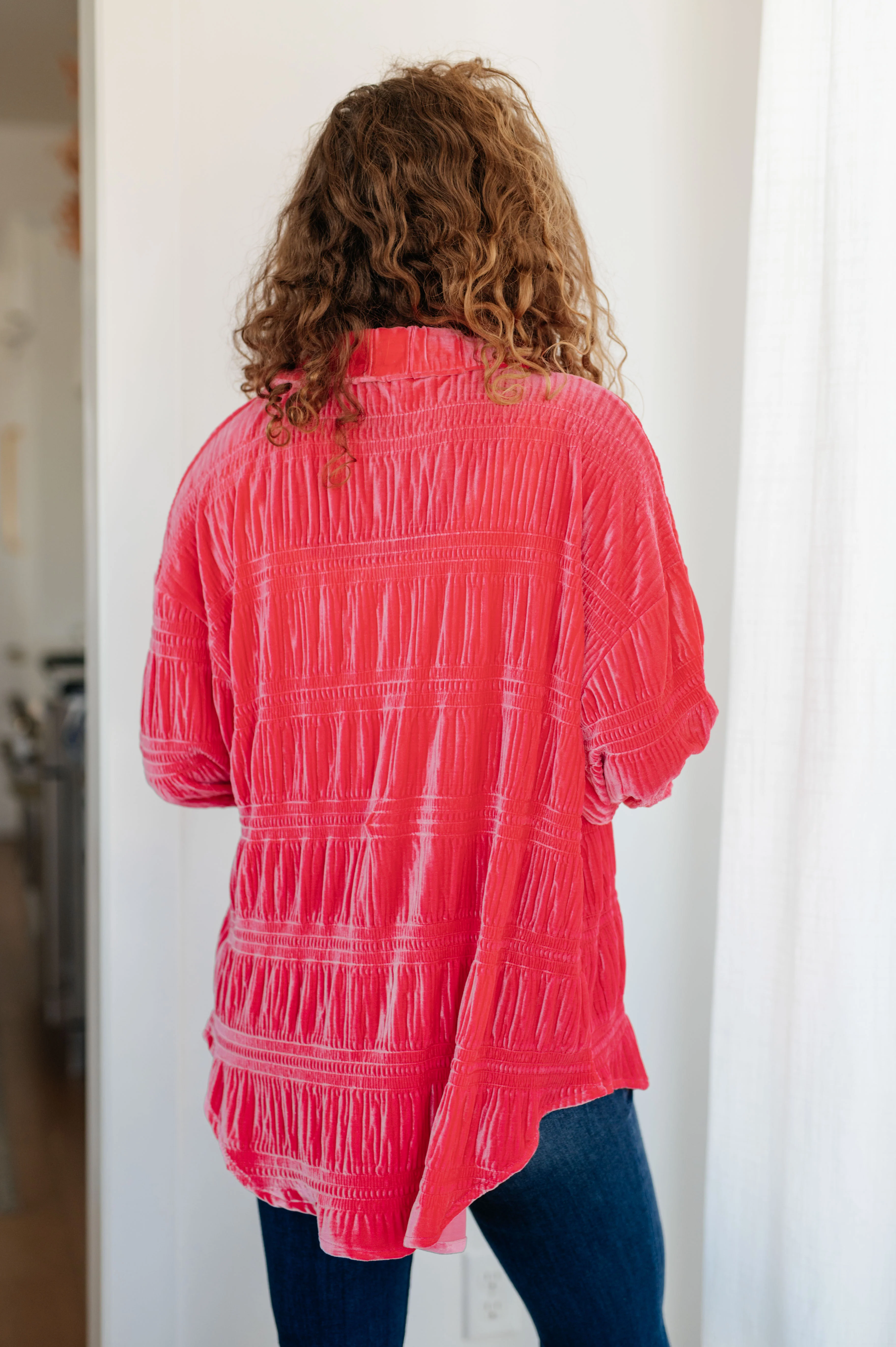 Feeling Fuchsia Velvet Button Down - 11/17/2023 - Image 8