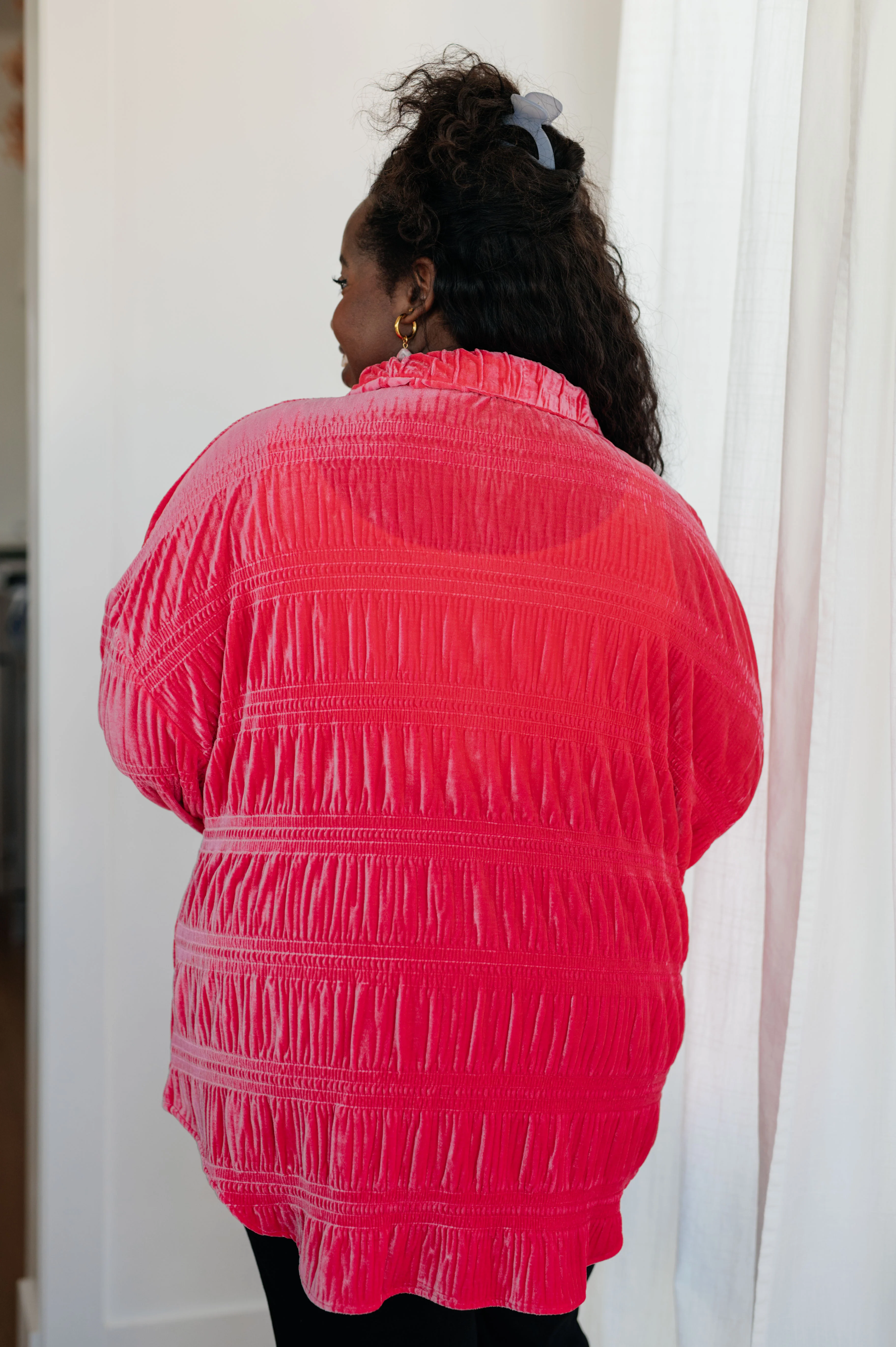 Feeling Fuchsia Velvet Button Down - 11/17/2023 - Image 9
