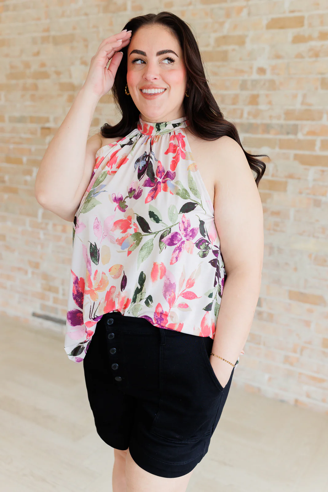 Feeling Lovely Floral Halter Blouse - 5/28/2024 - Image 5