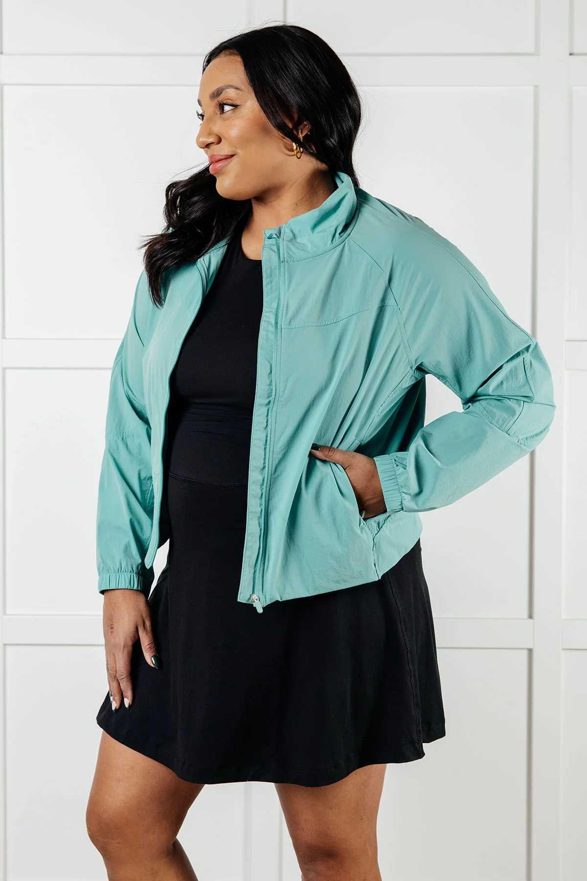 Fit Happens Nylon Tennis Jacket in Tidal Wave - 1/2/2025 - Image 6