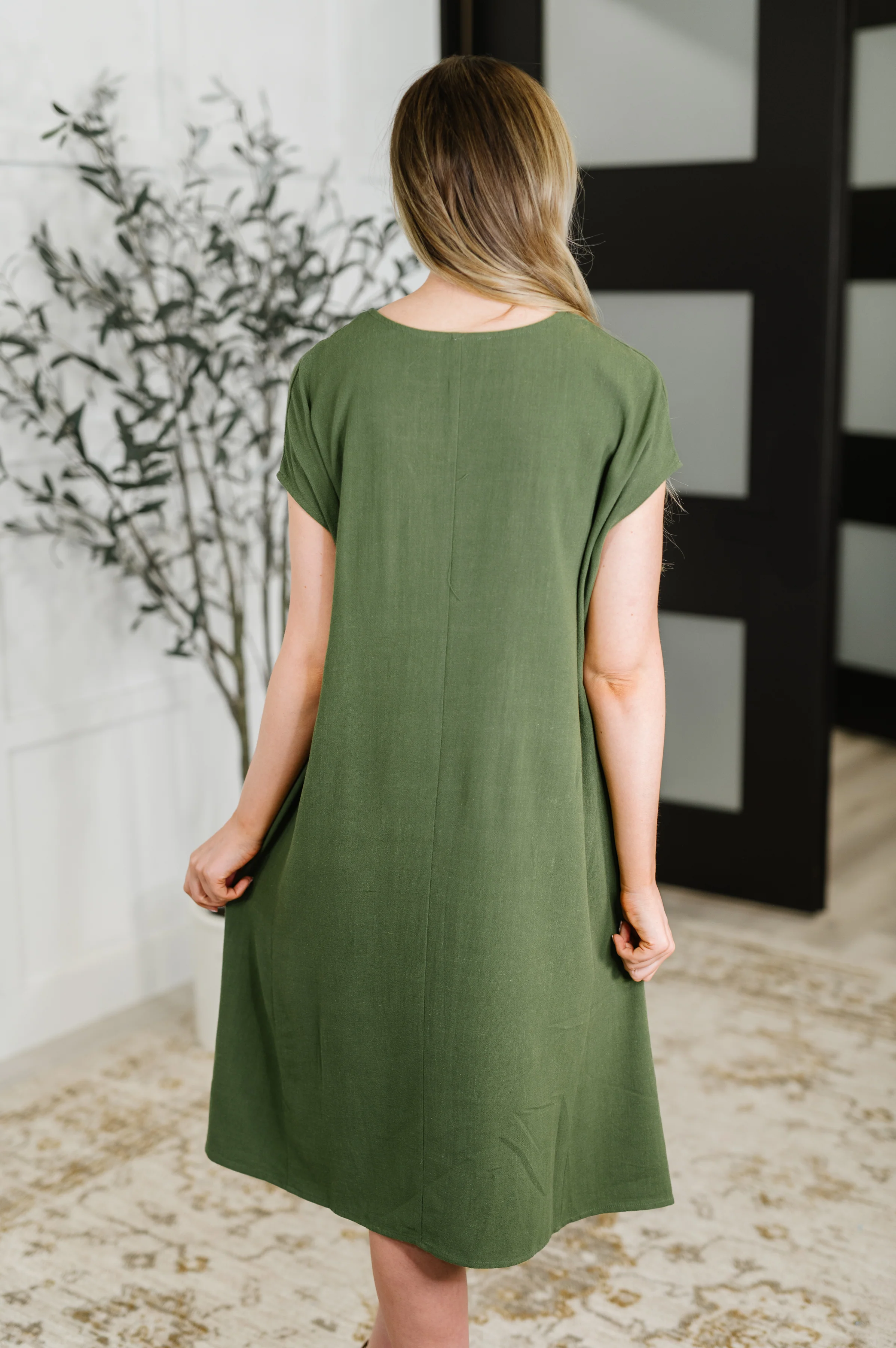 Flatter Me Later Relaxed Dress in Moss - 6/20/2025 - Image 5